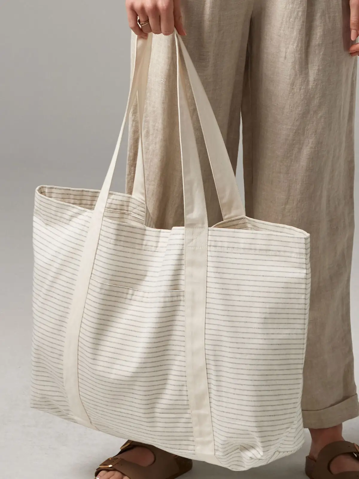 Immagine Striped Organic Cotton Shopper