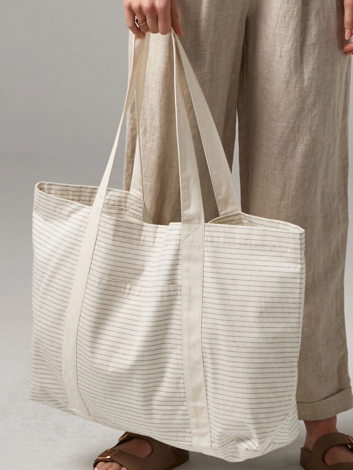 Immagine Striped Organic Cotton Shopper