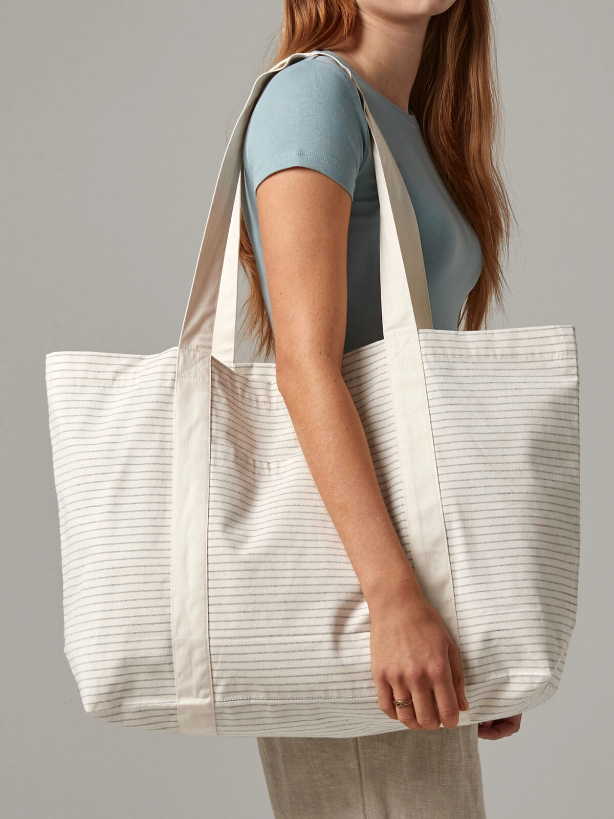 Immagine Striped Organic Cotton Shopper
