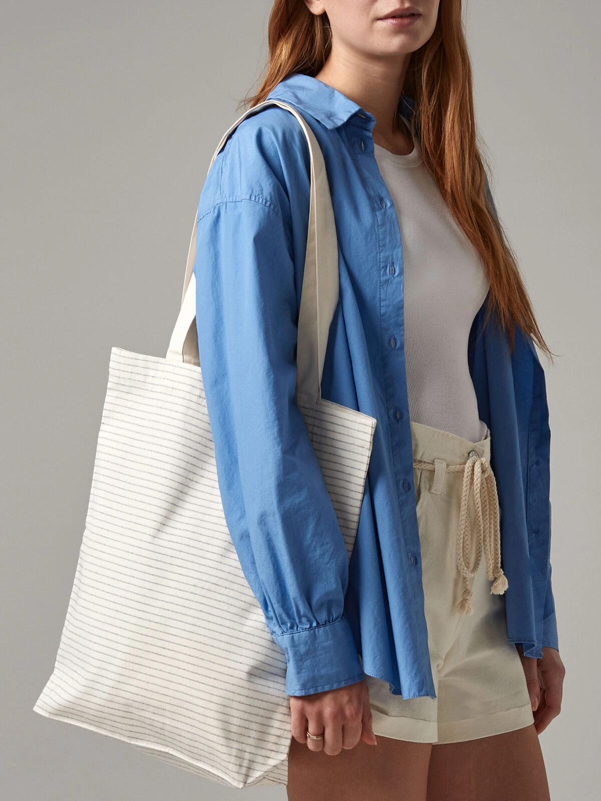 Immagine Striped Organic Cotton Tote