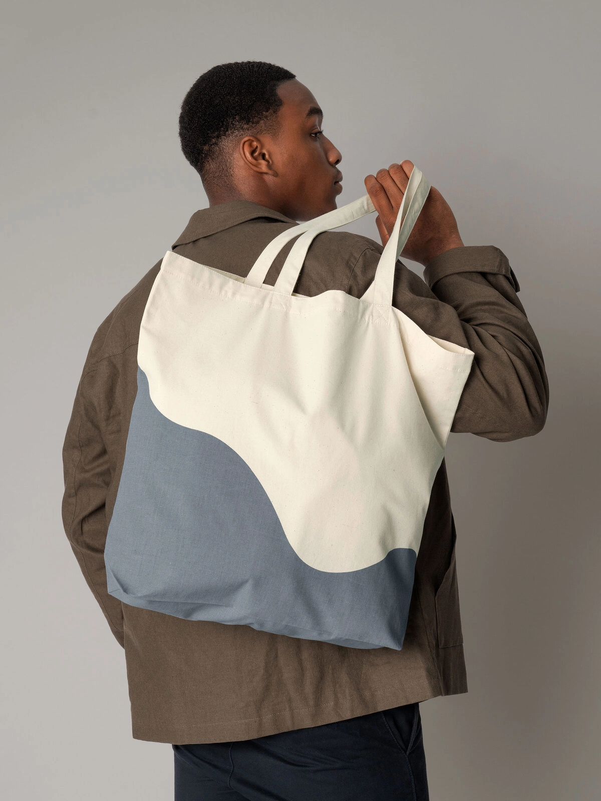 Immagine Organic Cotton Wave Print Maxi Tote