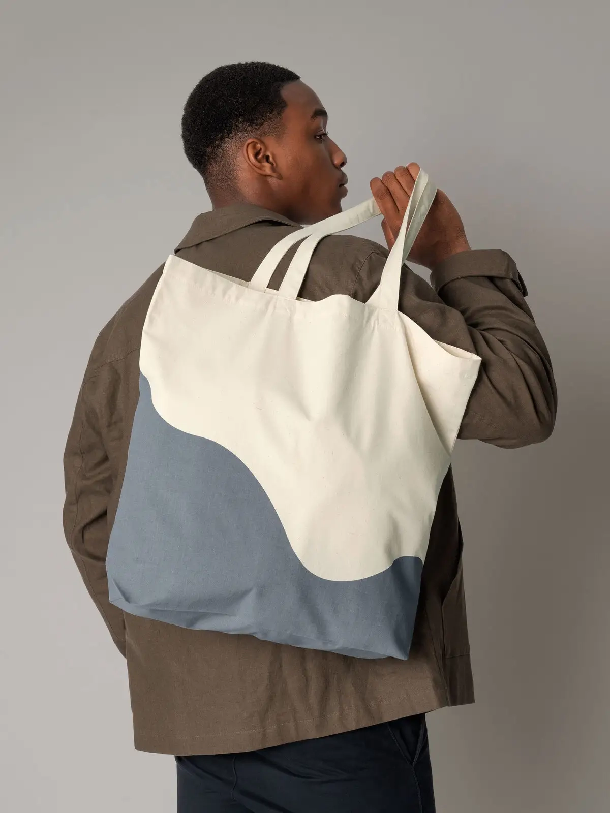 Immagine Organic Cotton Wave Print Maxi Tote