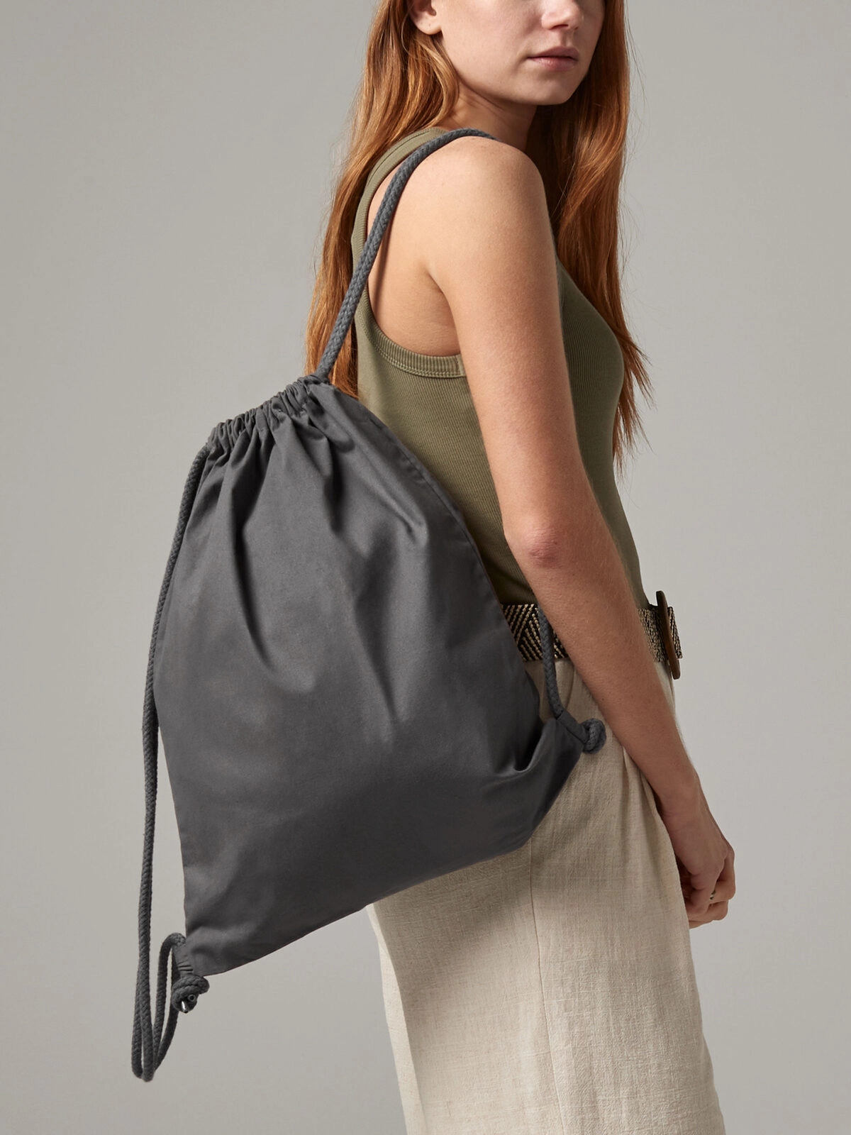 Immagine Sacca con chiusura a cordino. - Premium Cotton Gymsac