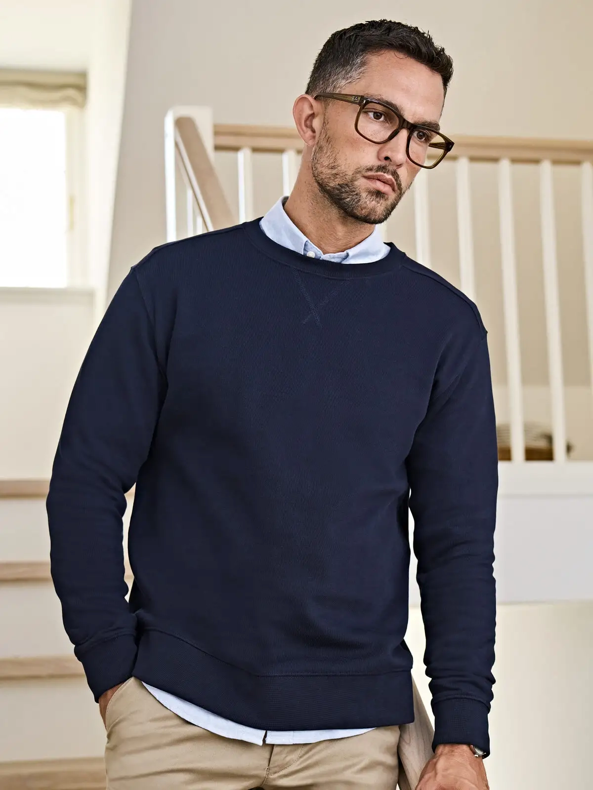 Immagine Ribbed Interlock Crew Neck