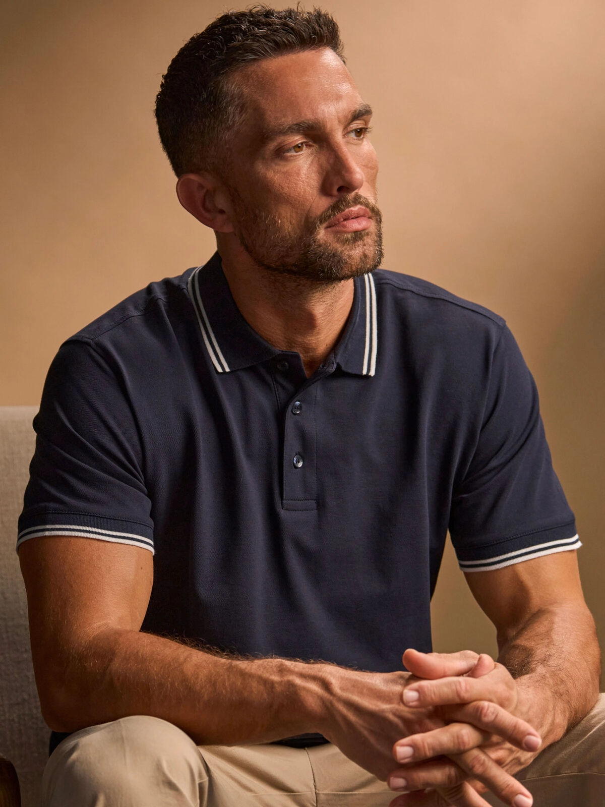 Immagine Luxury Stripe Stretch Polo