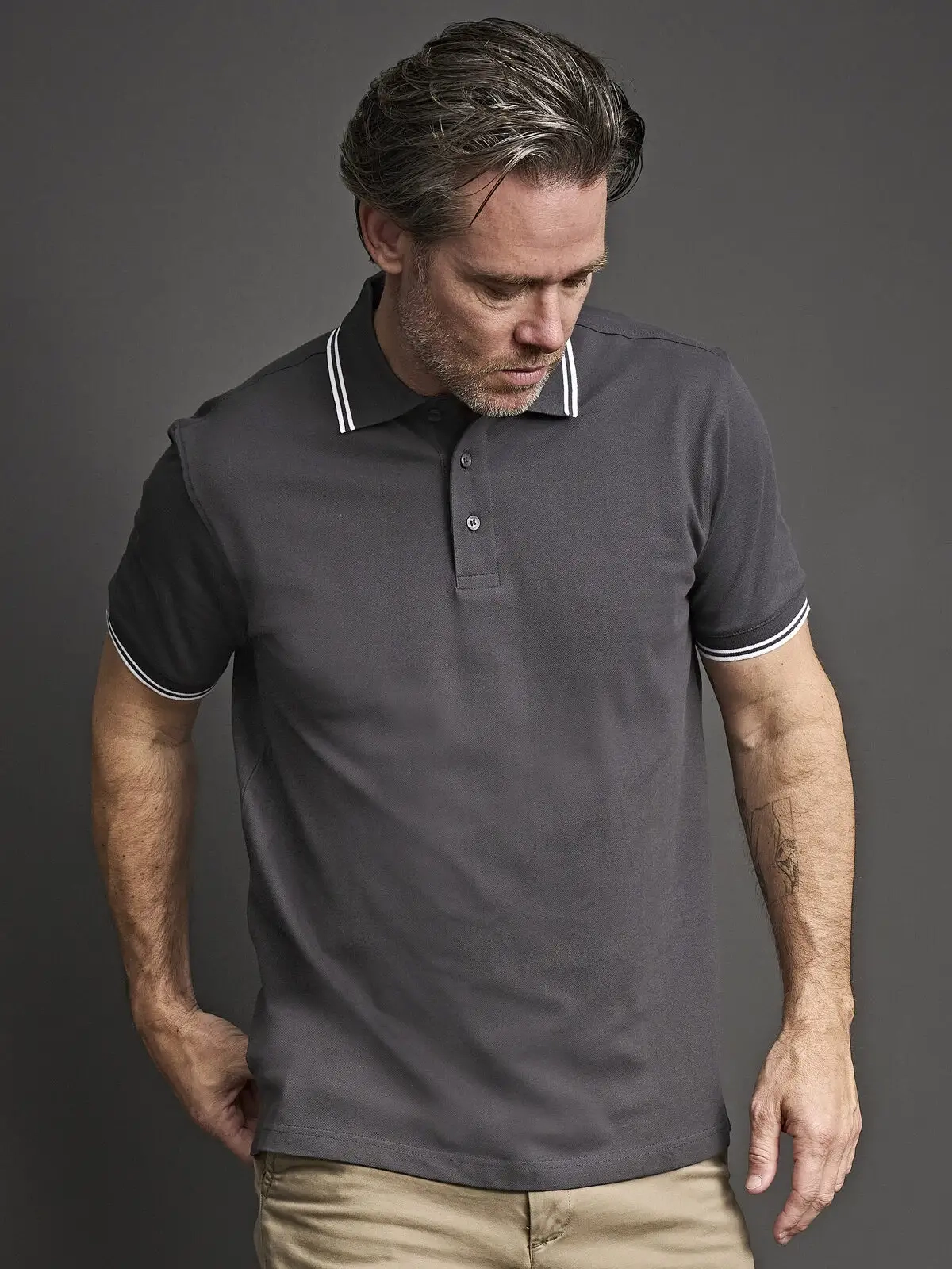 Immagine Luxury Stripe Stretch Polo