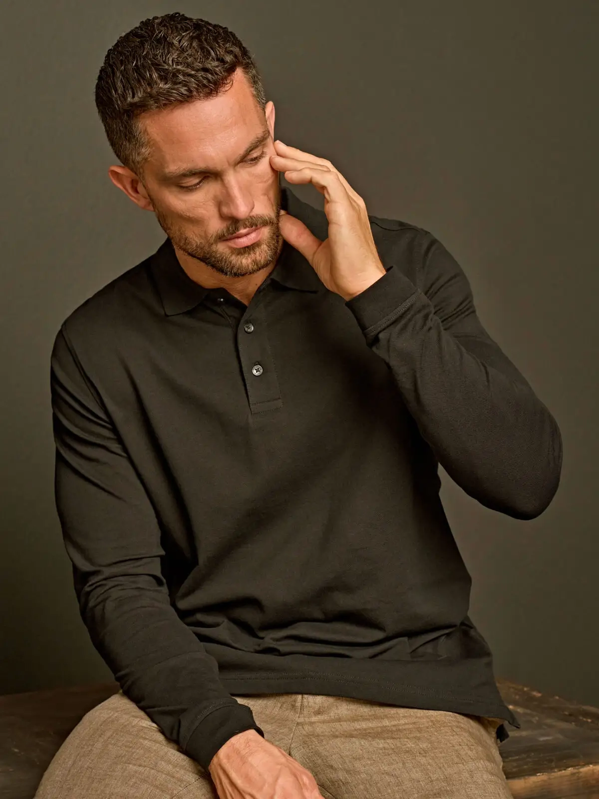 Immagine Luxury Stretch Long Sleeve Polo