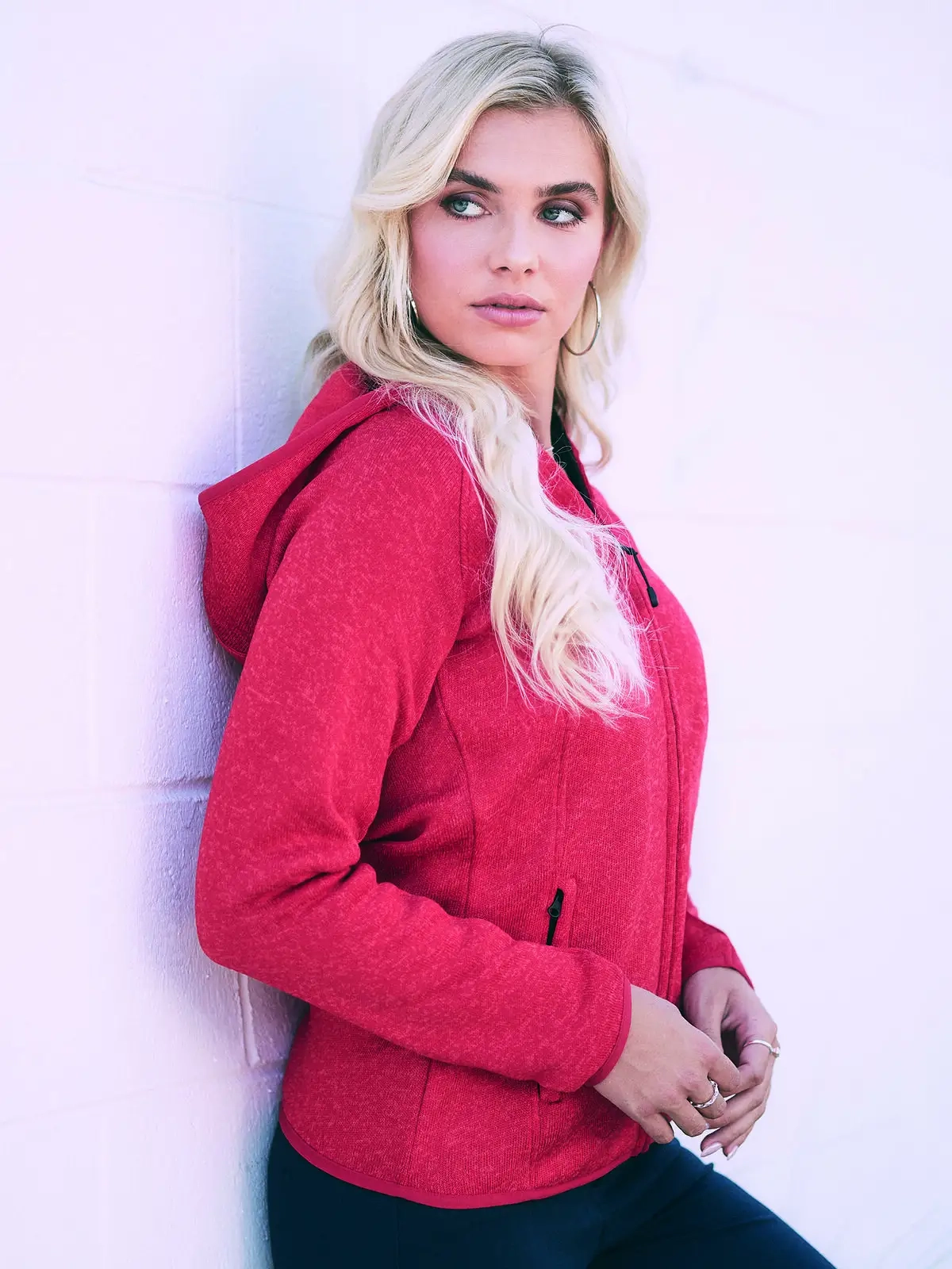 Immagine Lux Hooded Knit Fleece Jacket