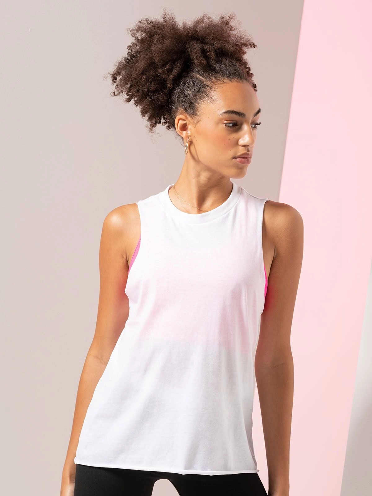 Immagine Women's High Neck Slash Armhole Vest