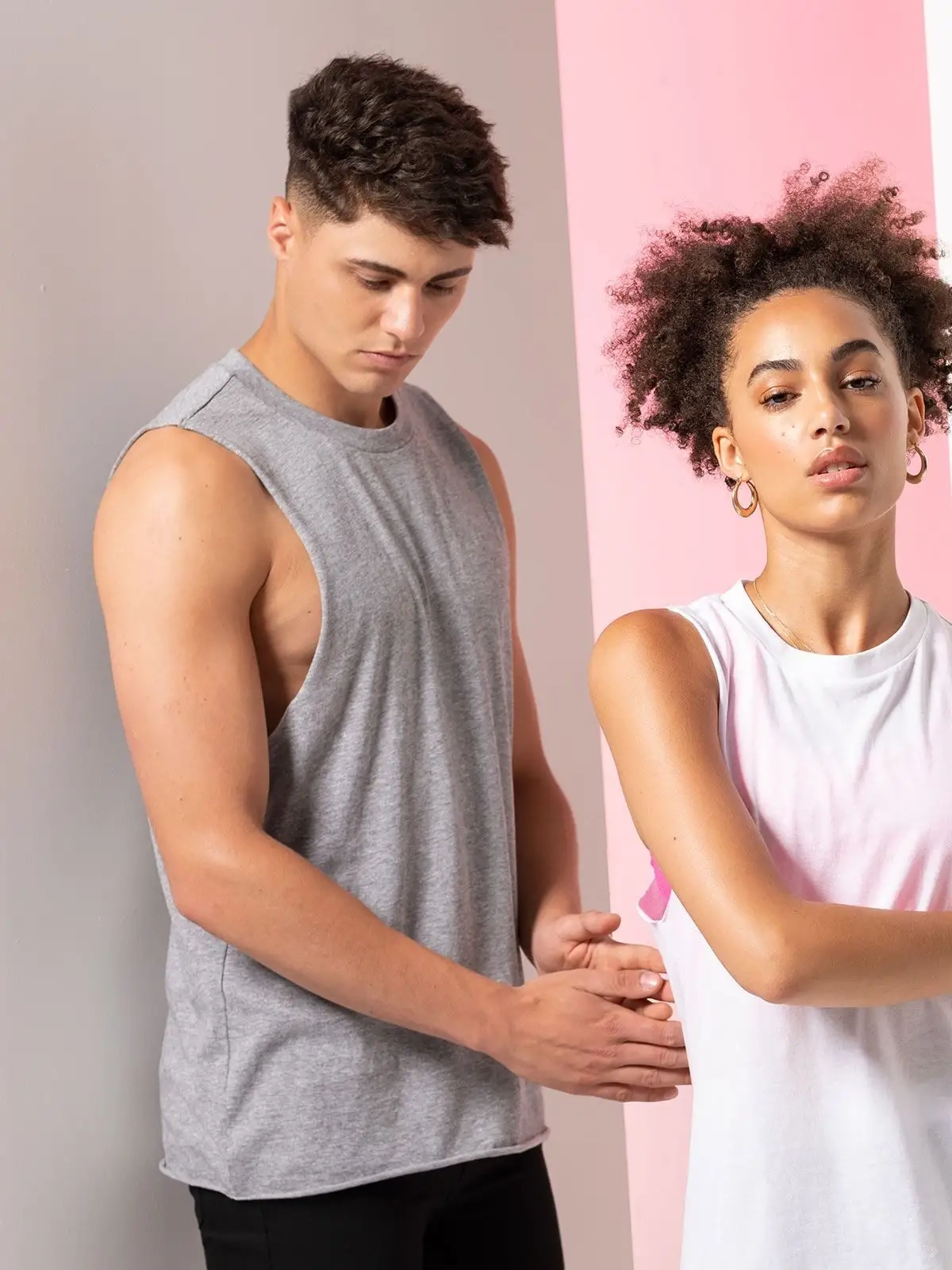 Immagine Men's High Neck Slash Armhole Vest