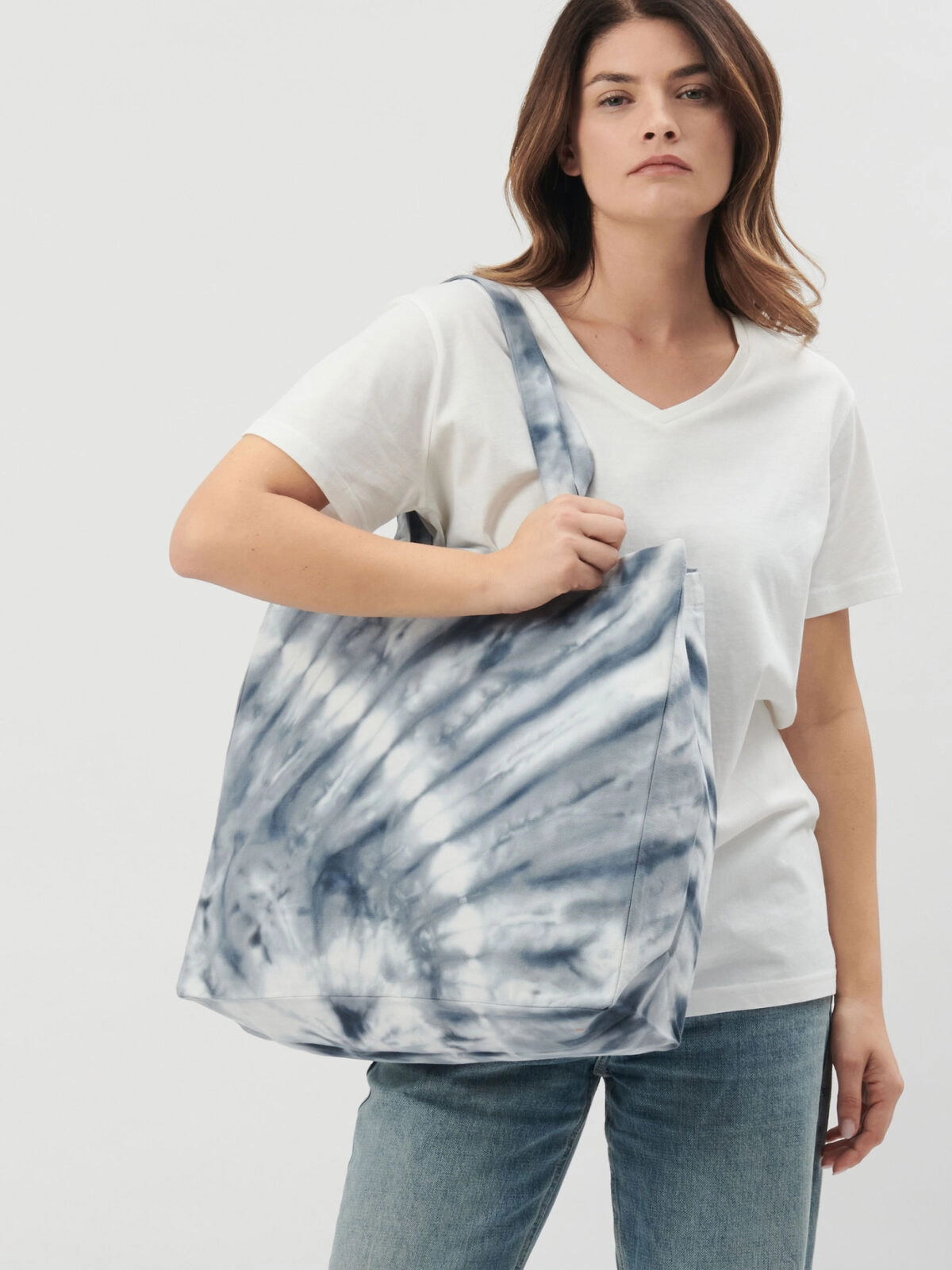 Immagine Shopper con manico lungo 58 cm. Prodotto stirato per una migliore stampabilità. - Esmeralda