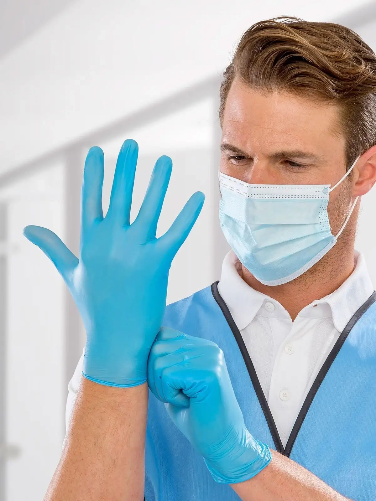 Immagine Vinyl blue gloves (pack of 100)