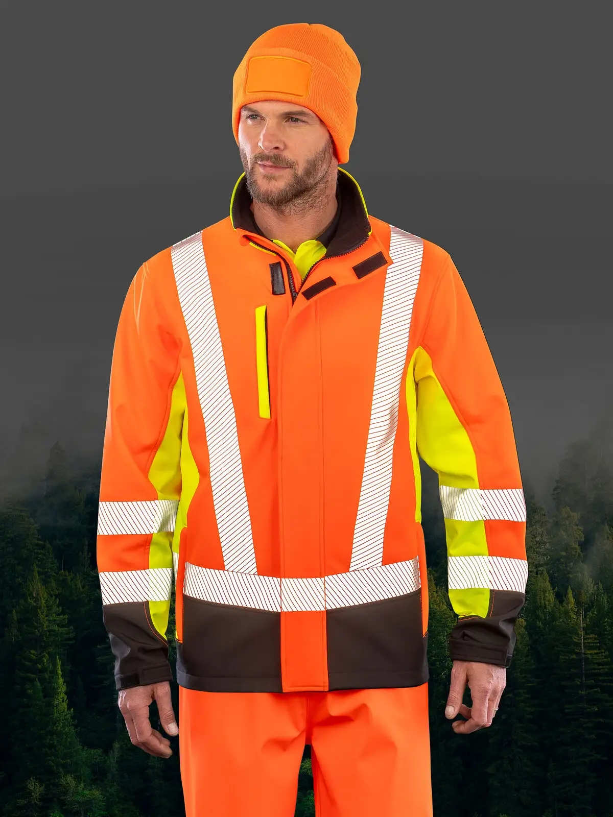 Immagine Recycled 3-layer printable safety softshell