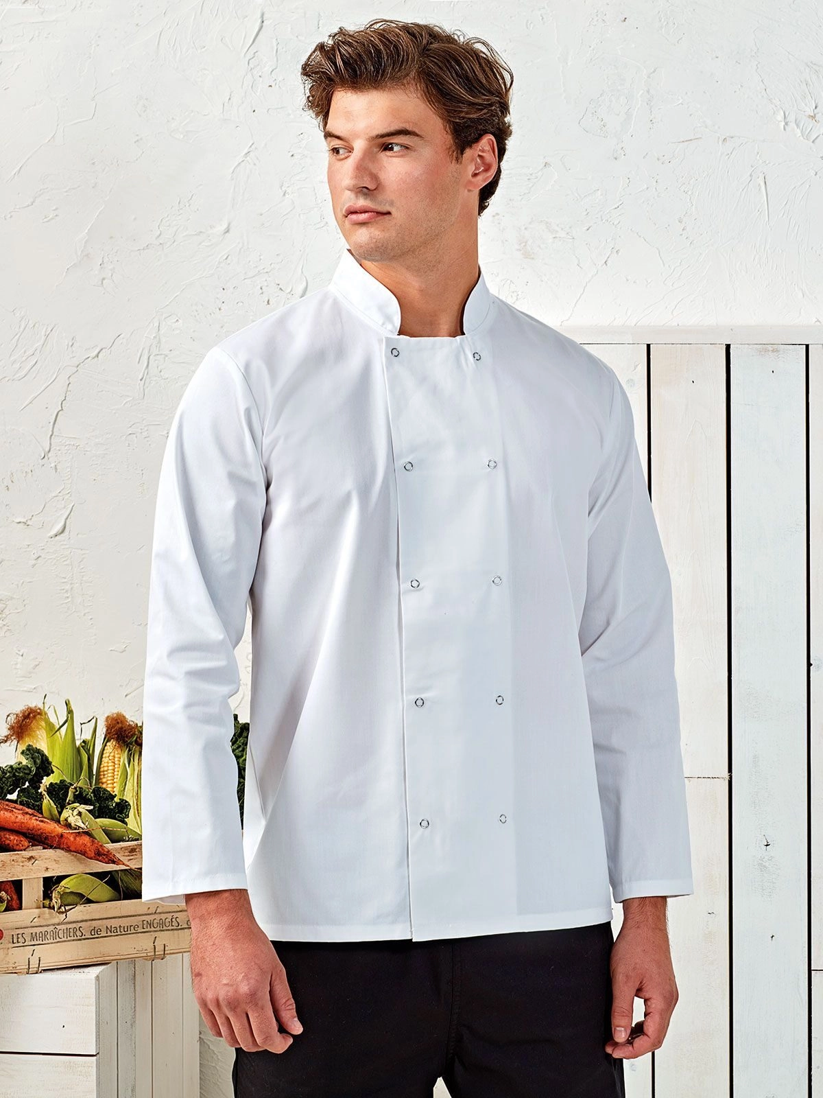 Immagine Long Sleeve Press Stud Chef'’s Jacket