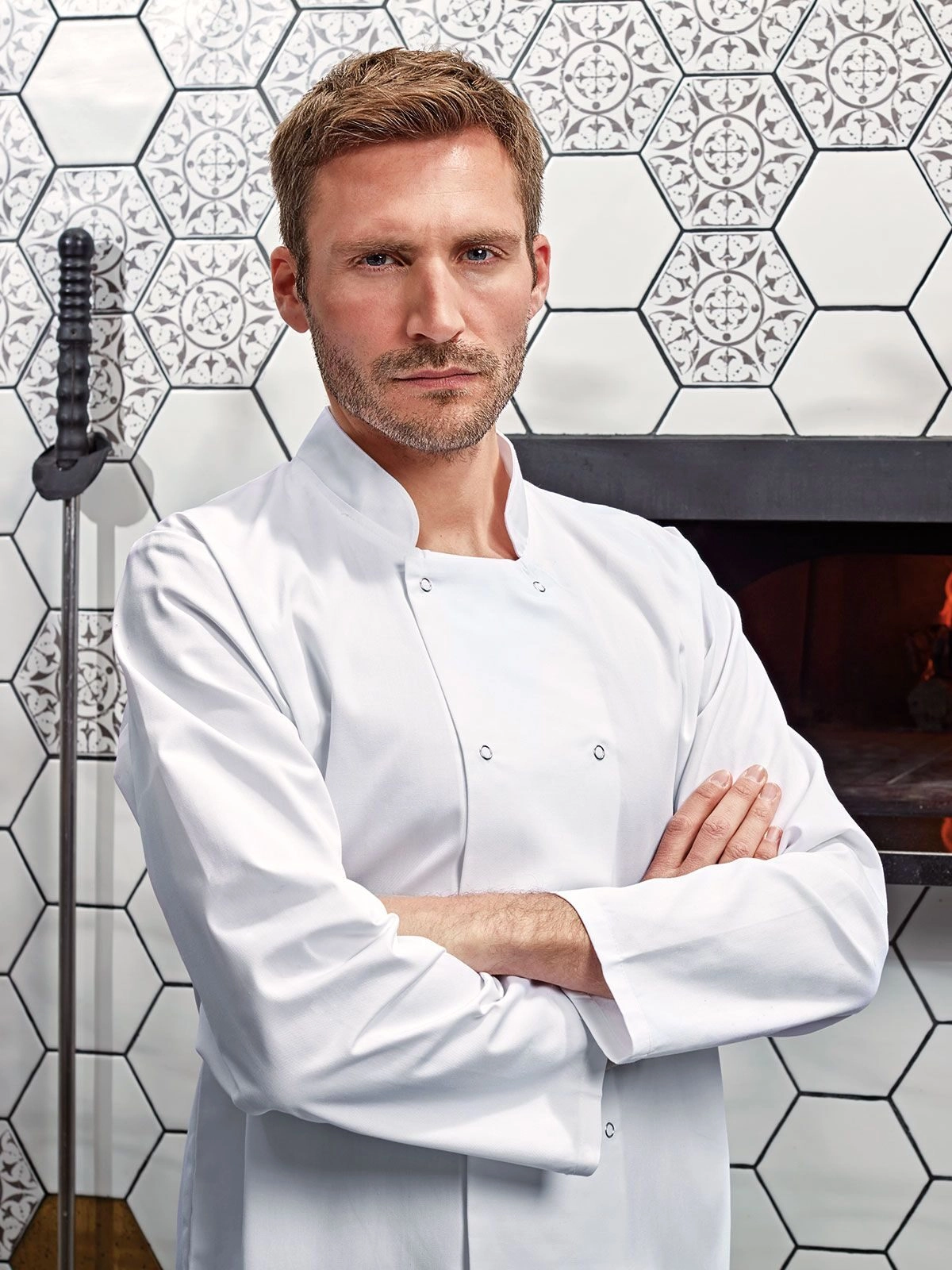 Immagine Long Sleeve Press Stud Chef'’s Jacket