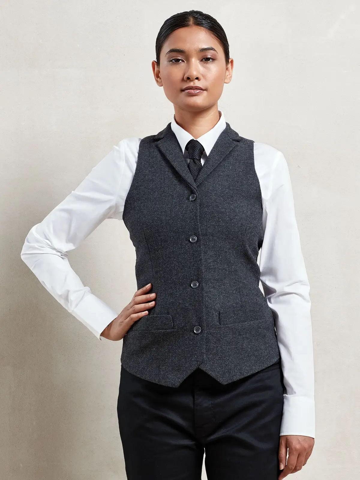 Immagine Ladies' Herringbone Waistcoat