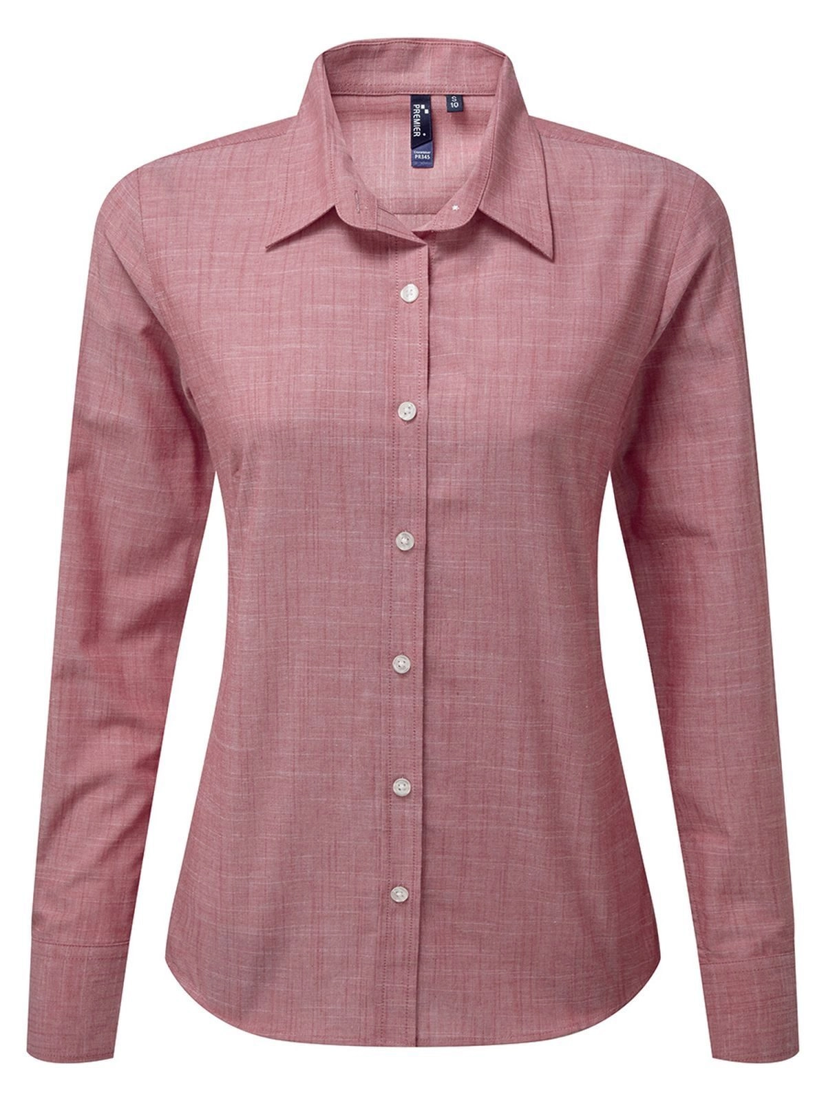 Immagine Women's Cotton Slub Chambray Long Sleeve Shirt