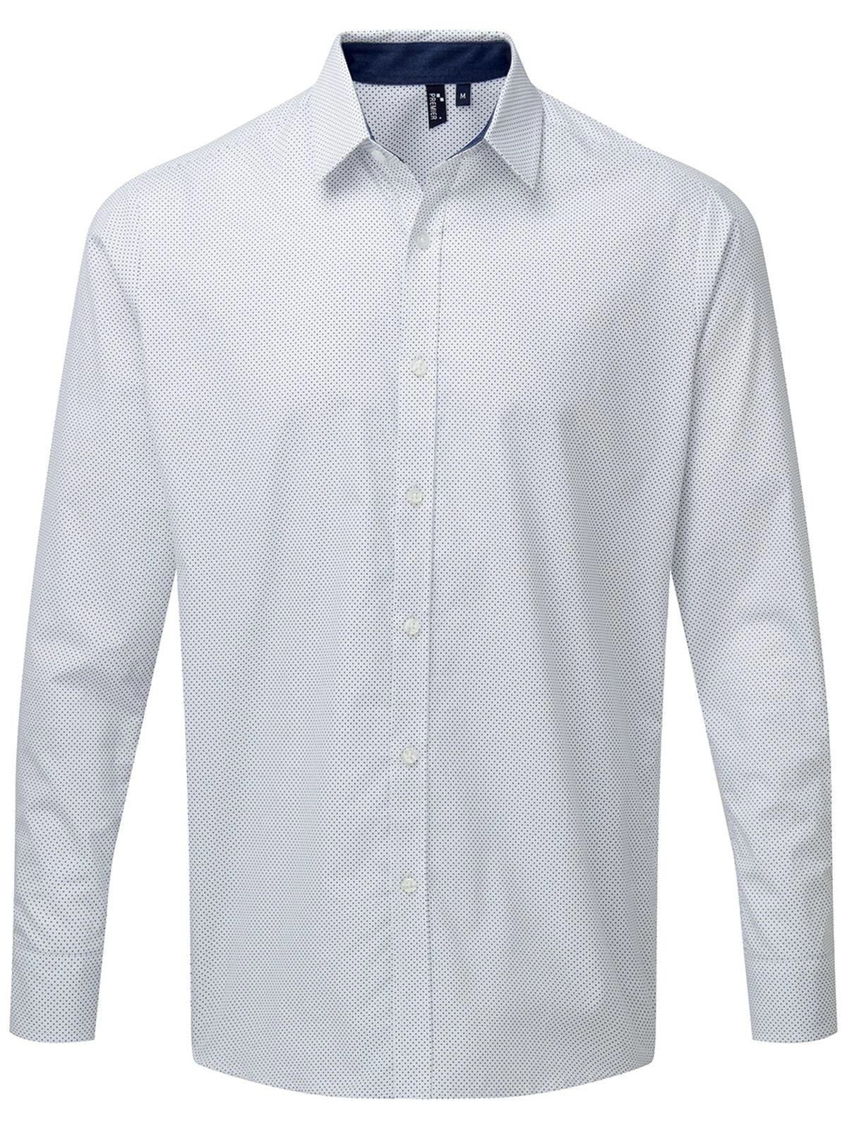 Immagine Men's Denim-Pindot Long Sleeve Shirt