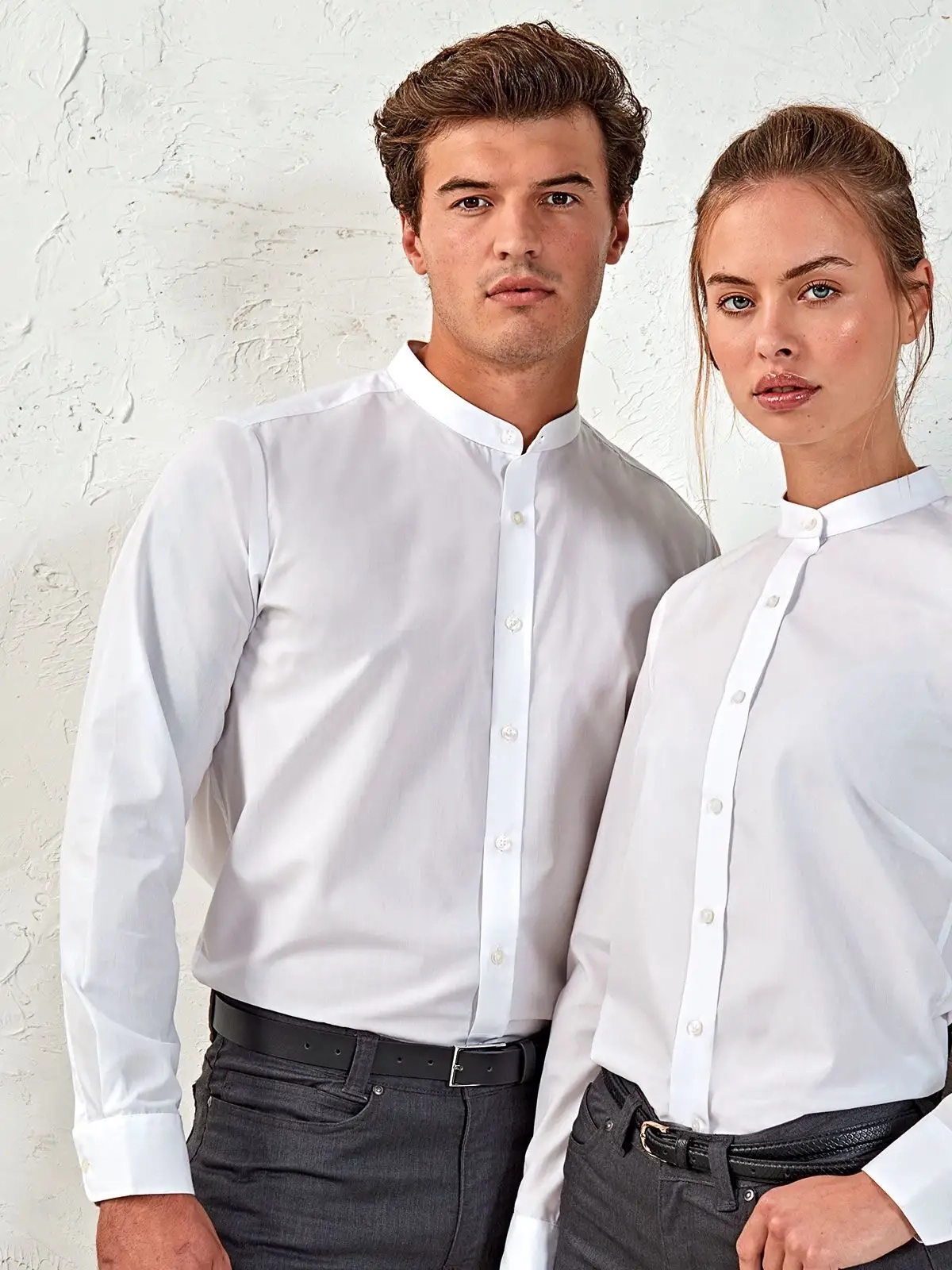 Immagine Banded Collar 'Grandad' Long Sleeve Shirt