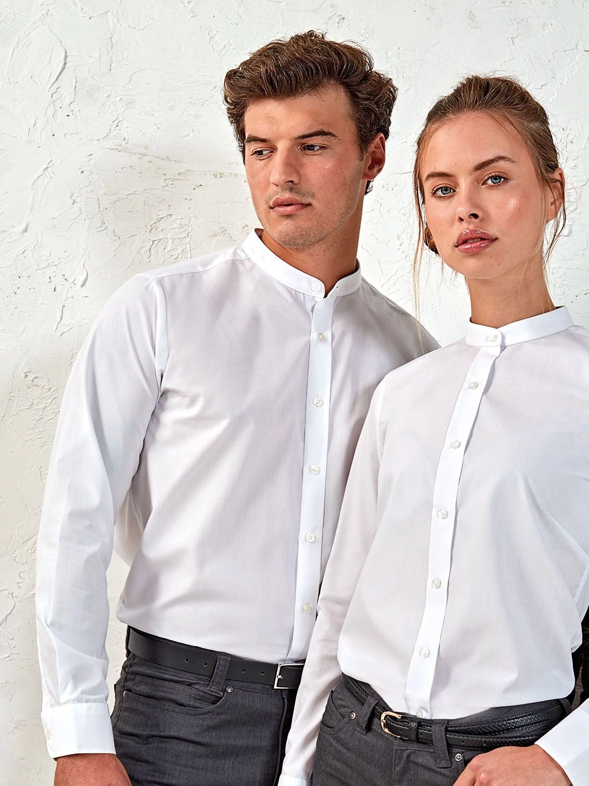 Immagine Banded Collar 'Grandad' Long Sleeve Shirt