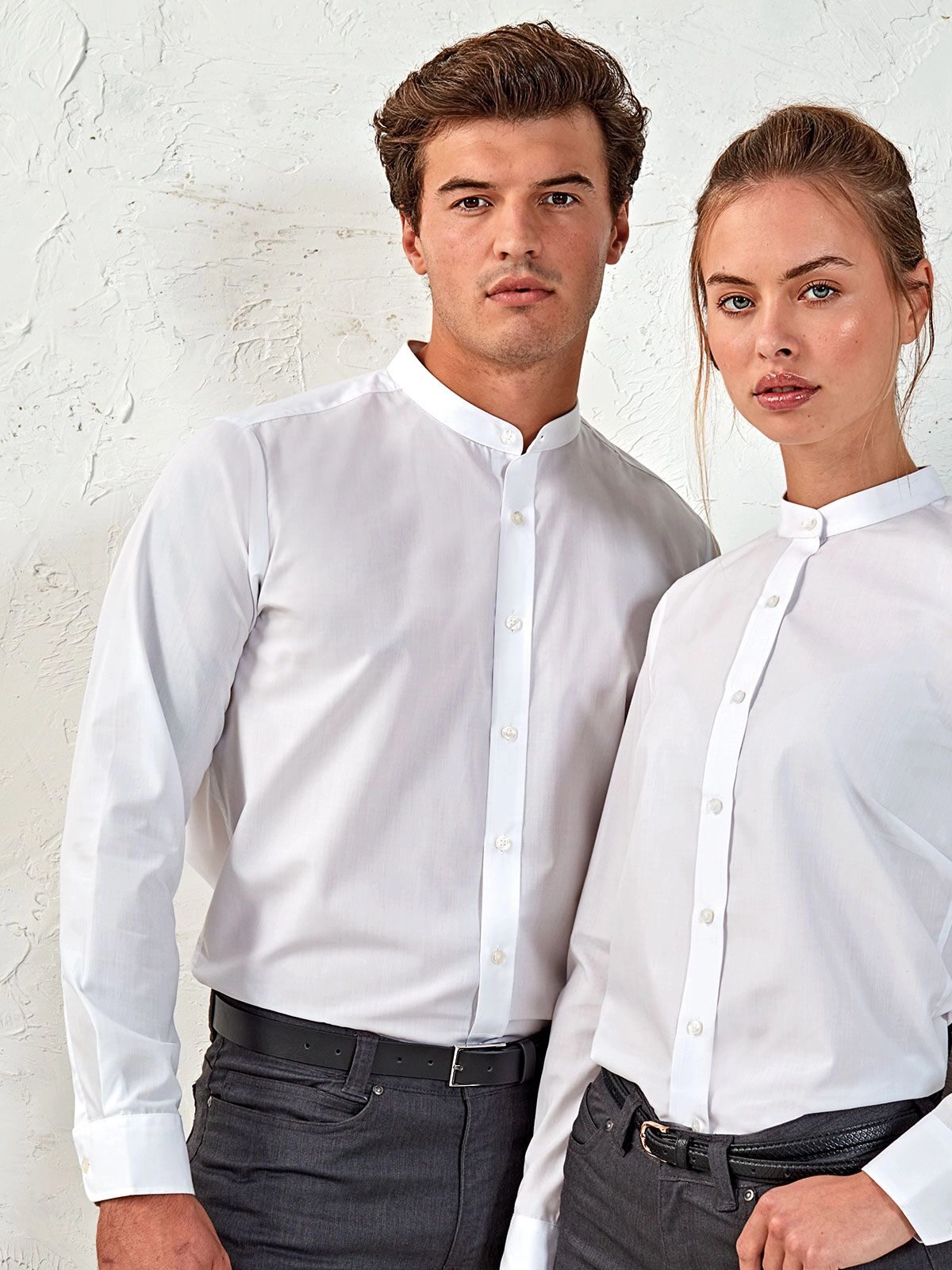 Immagine Banded Collar 'Grandad' Long Sleeve Shirt