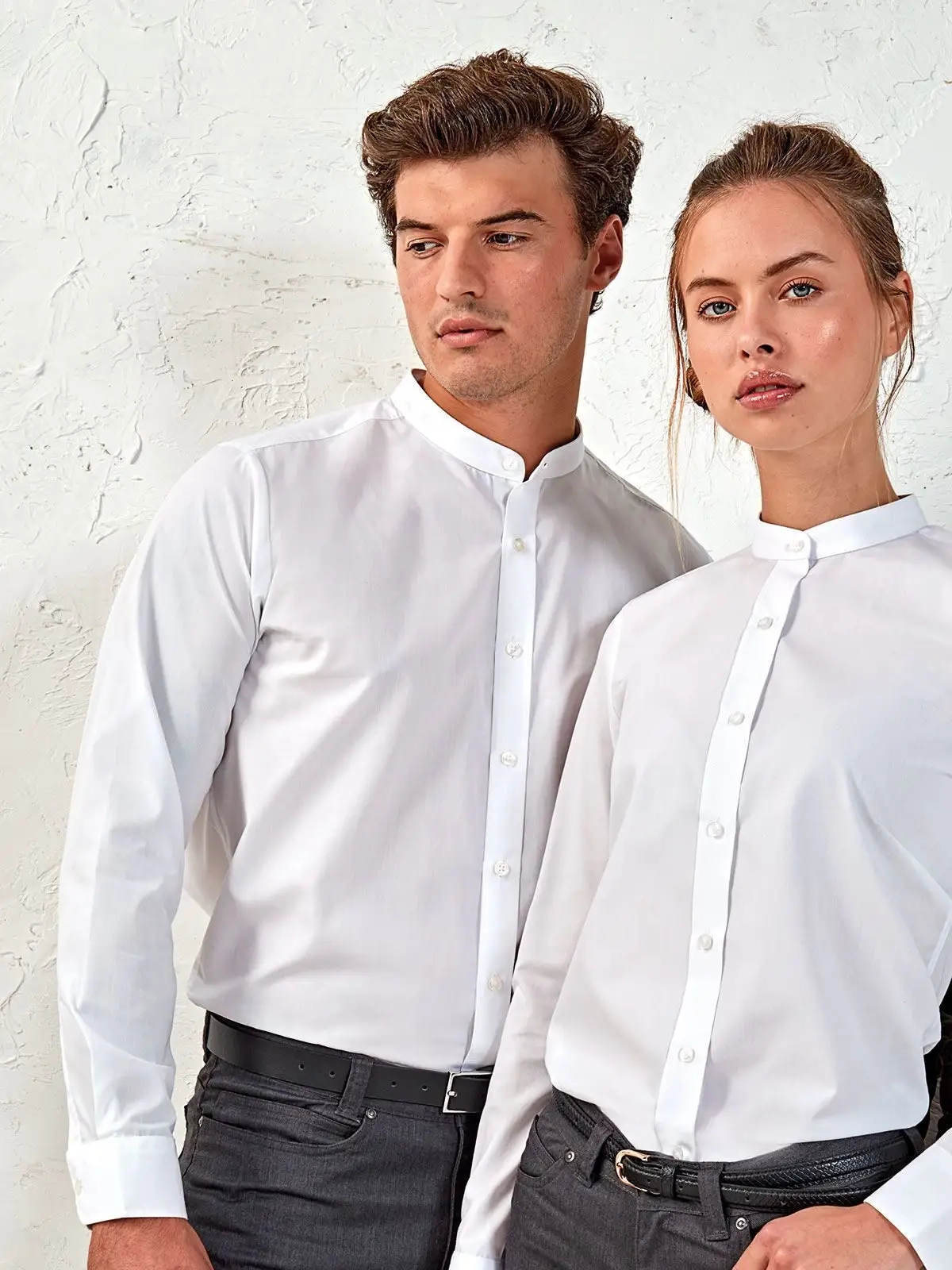 Immagine Banded Collar 'Grandad' Long Sleeve Shirt