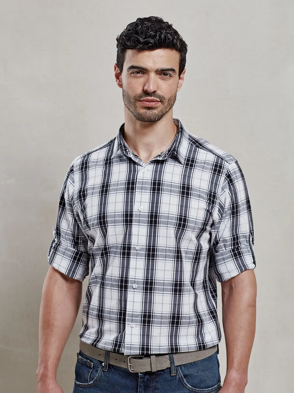 Immagine Men's Long Sleeve 'Ginmill' Check Shirt