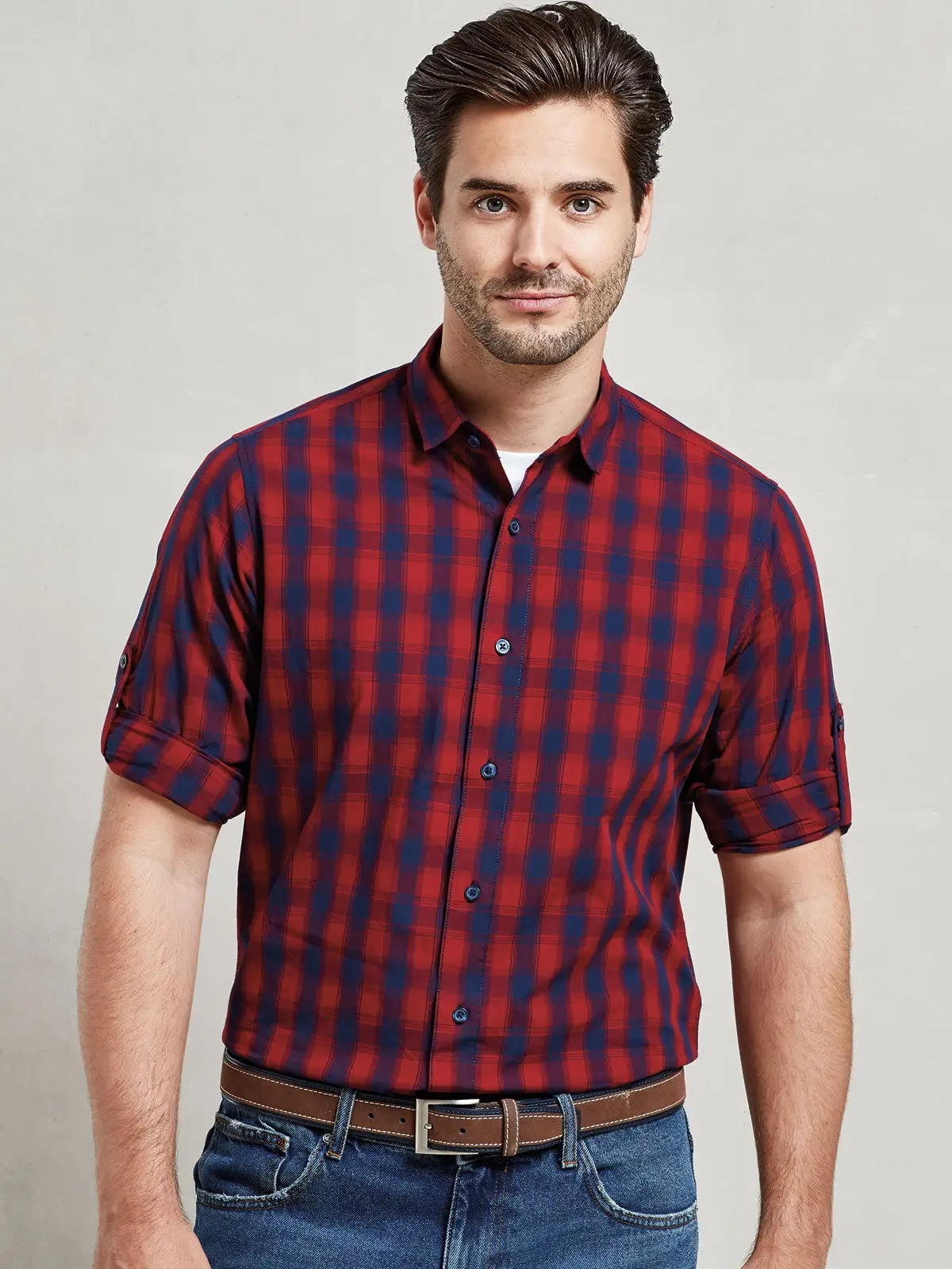 Immagine Men's LSL 'Mulligan' Check Cotton Bar Shirt