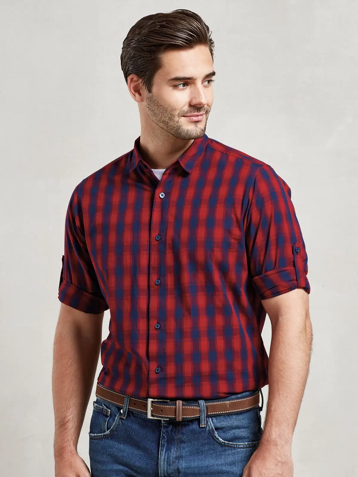 Immagine Men's LSL 'Mulligan' Check Cotton Bar Shirt