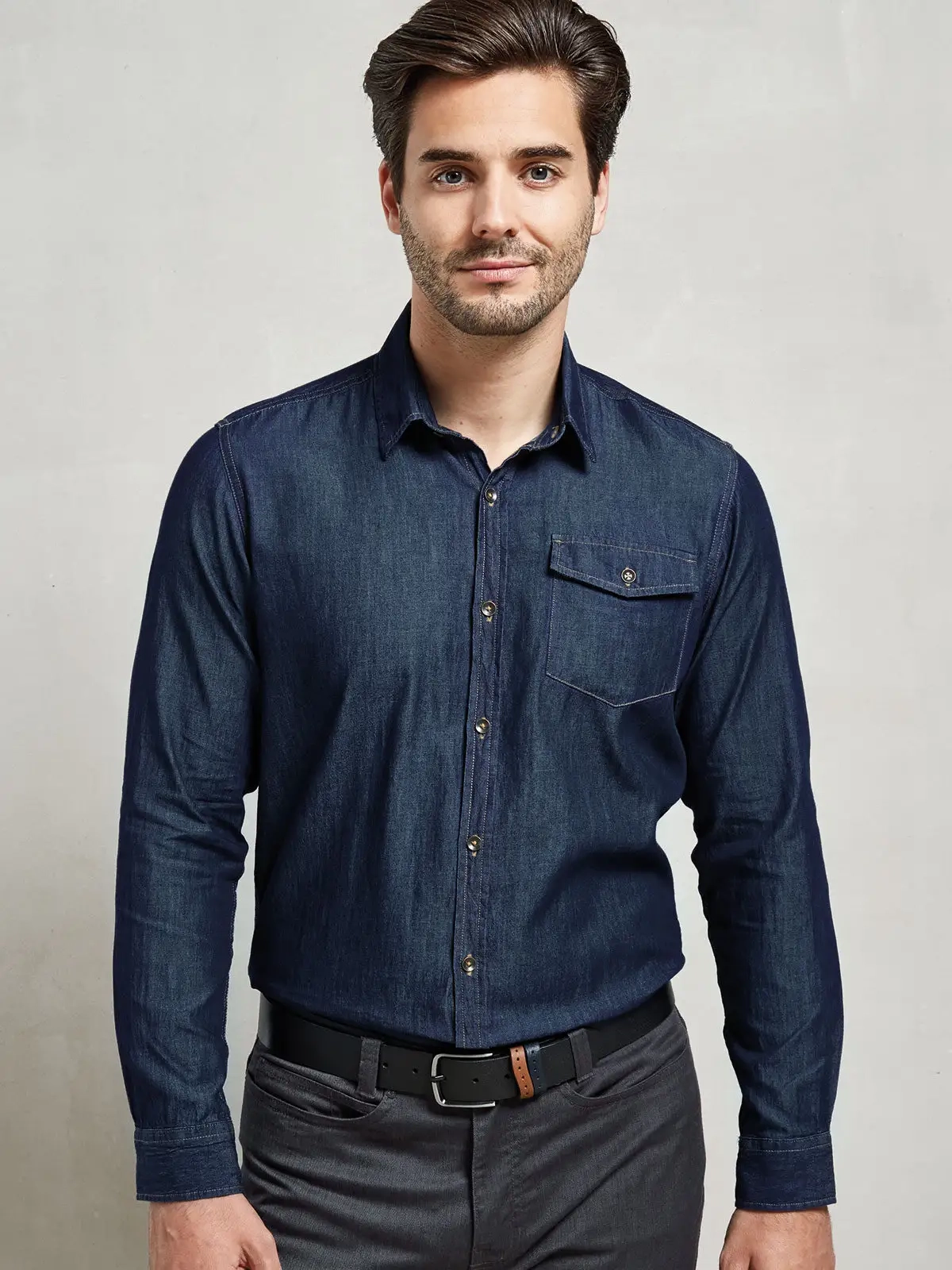 Immagine Men''s Jeans Stitch Denim Shirt