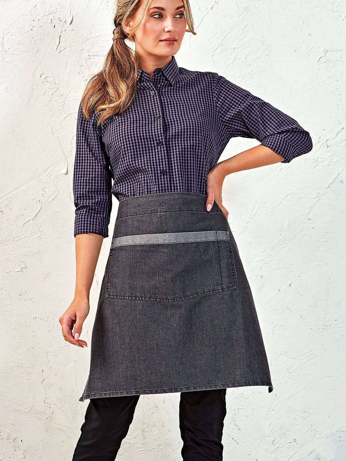Immagine Domain Contrast Denim Waist Apron