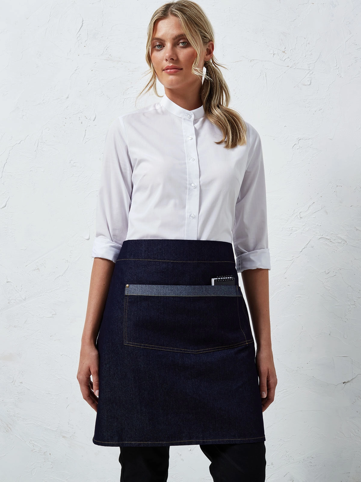 Immagine Domain Contrast Denim Waist Apron