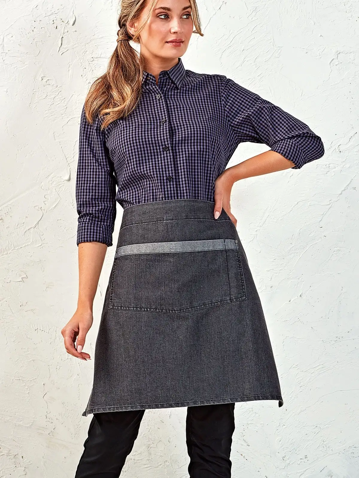 Immagine Domain Contrast Denim Waist Apron