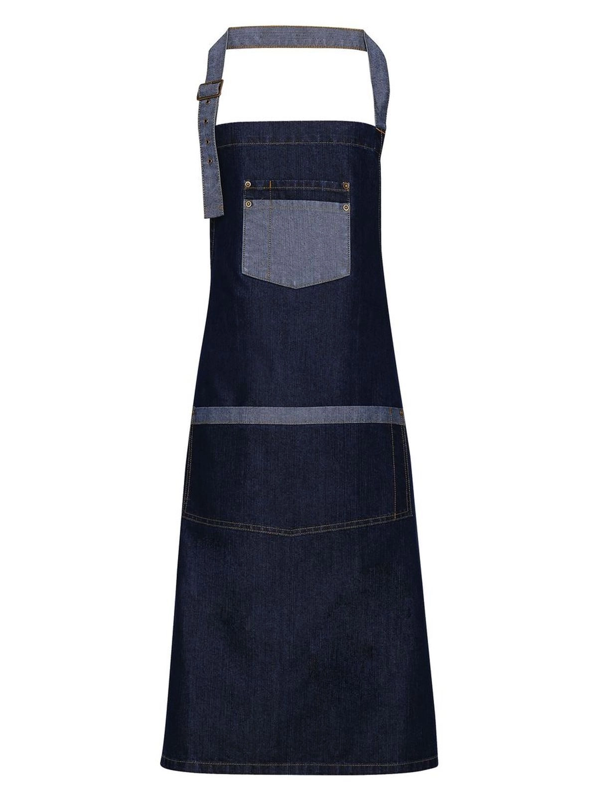 Immagine Domain Contrast Denim Bib Apron