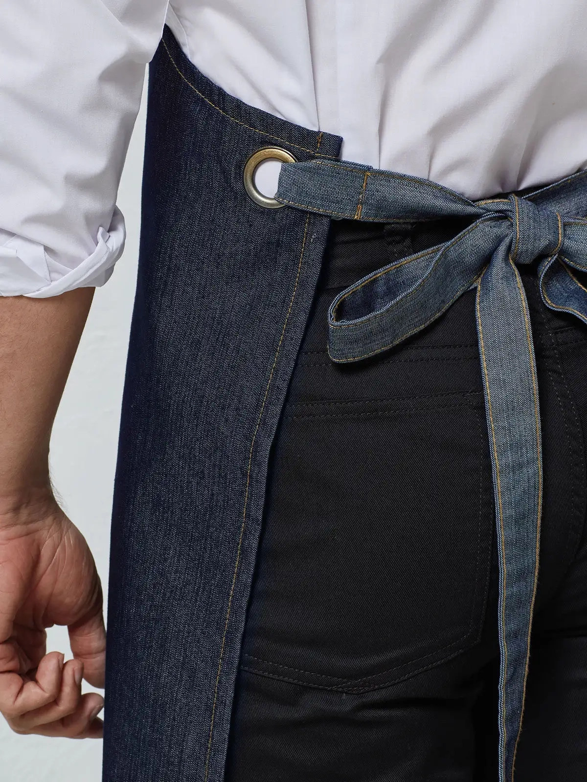 Immagine Domain Contrast Denim Bib Apron