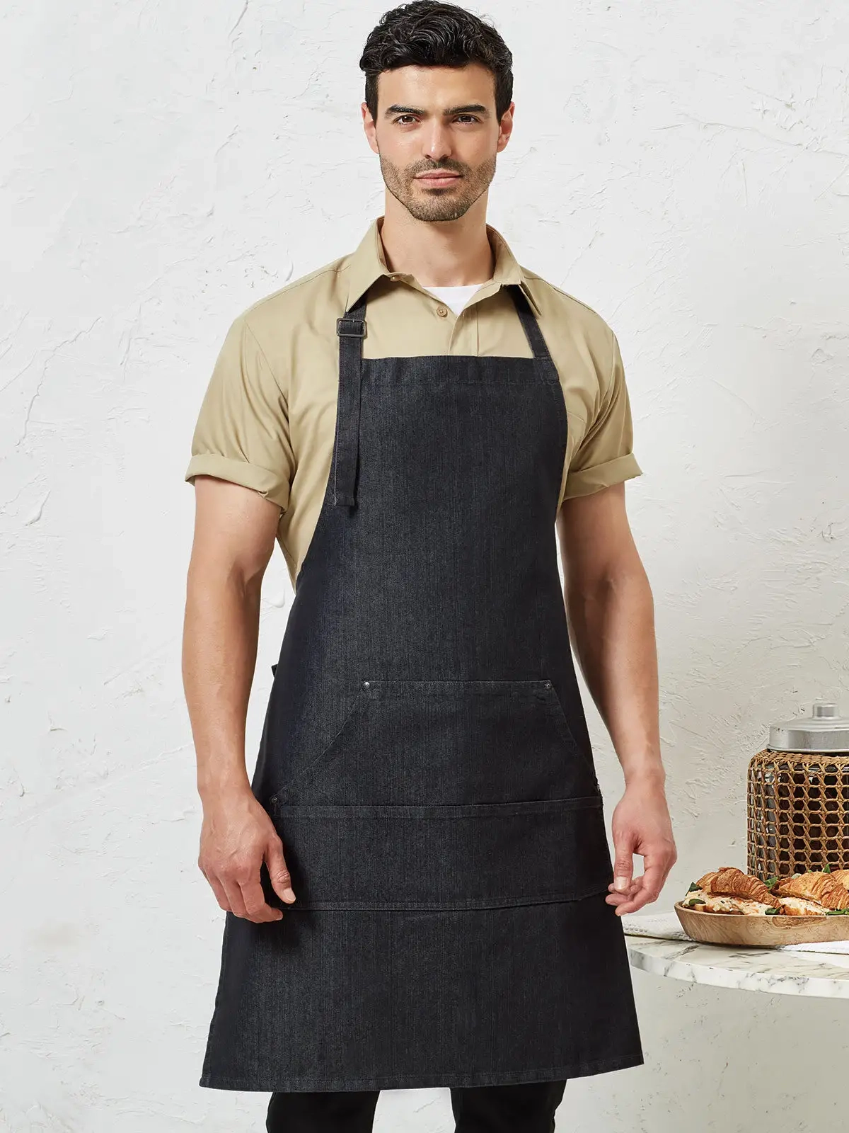 Immagine Jeans Stitch Denim Bib Apron