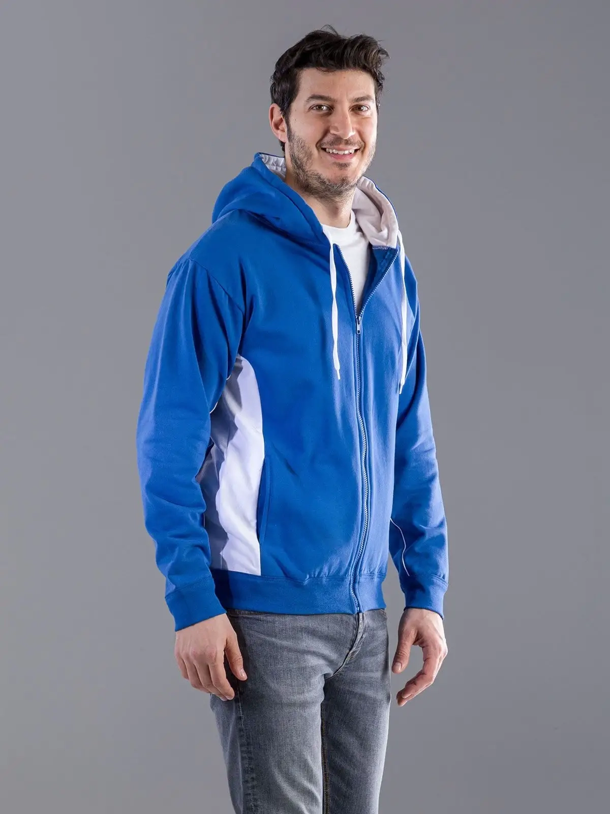 Immagine Contrast Hooded Sweat Full Zip