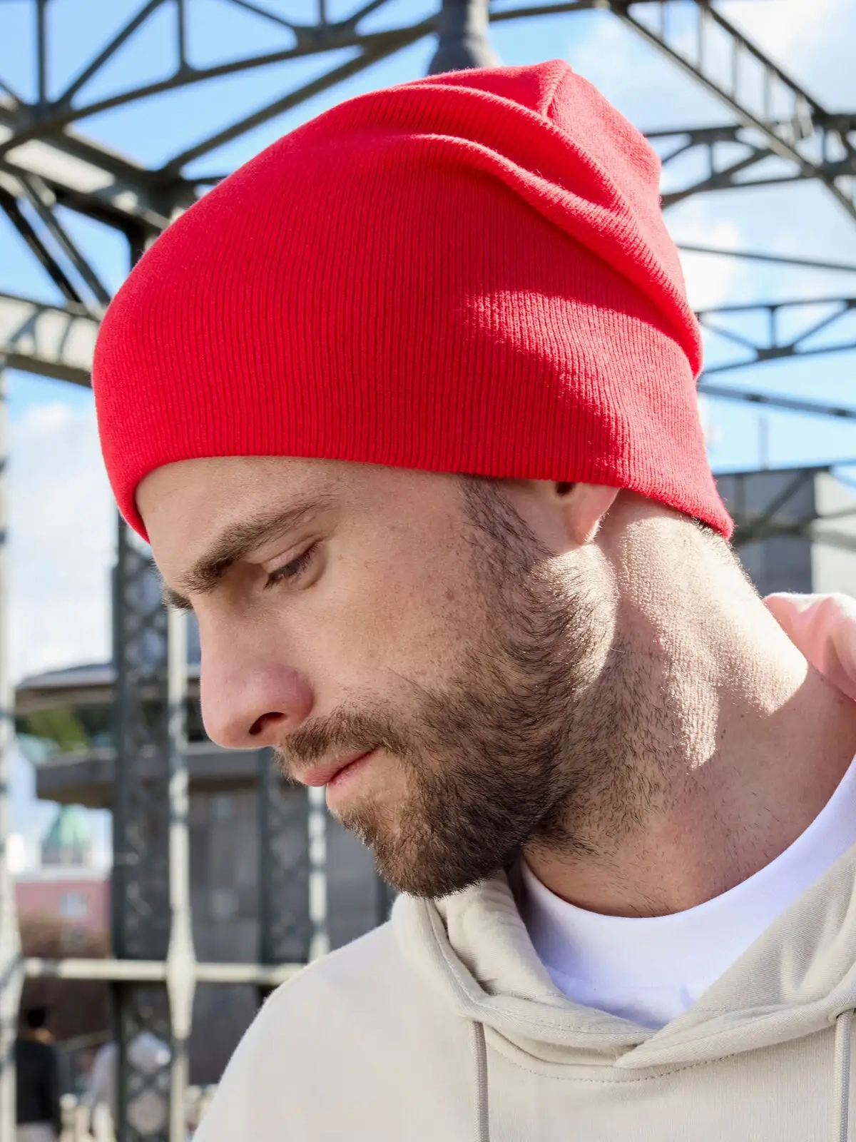 Immagine Berretta in maglia doppia, possibilità di regolare il risvolto - Bio Cotton Casual Beanie