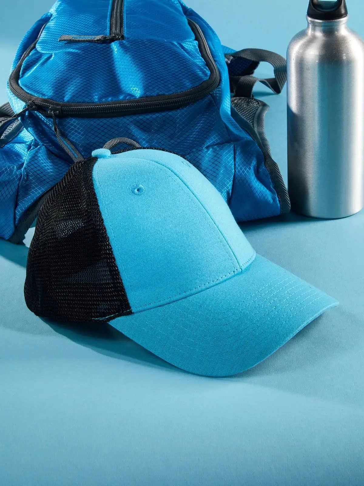 Immagine 6 Panel Elastic Fit Mesh Cap