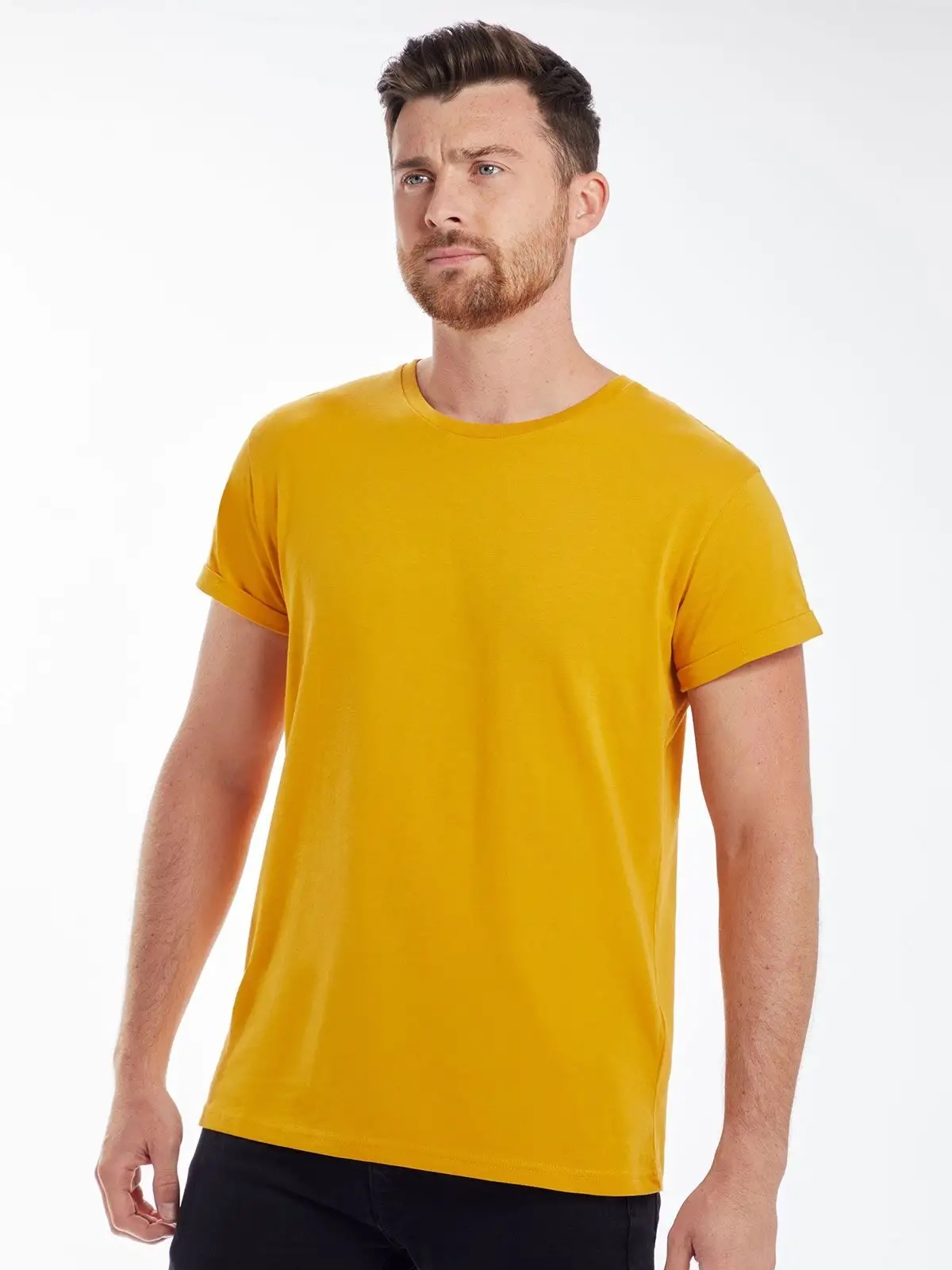 Immagine Men's Organic Roll Sleeve T