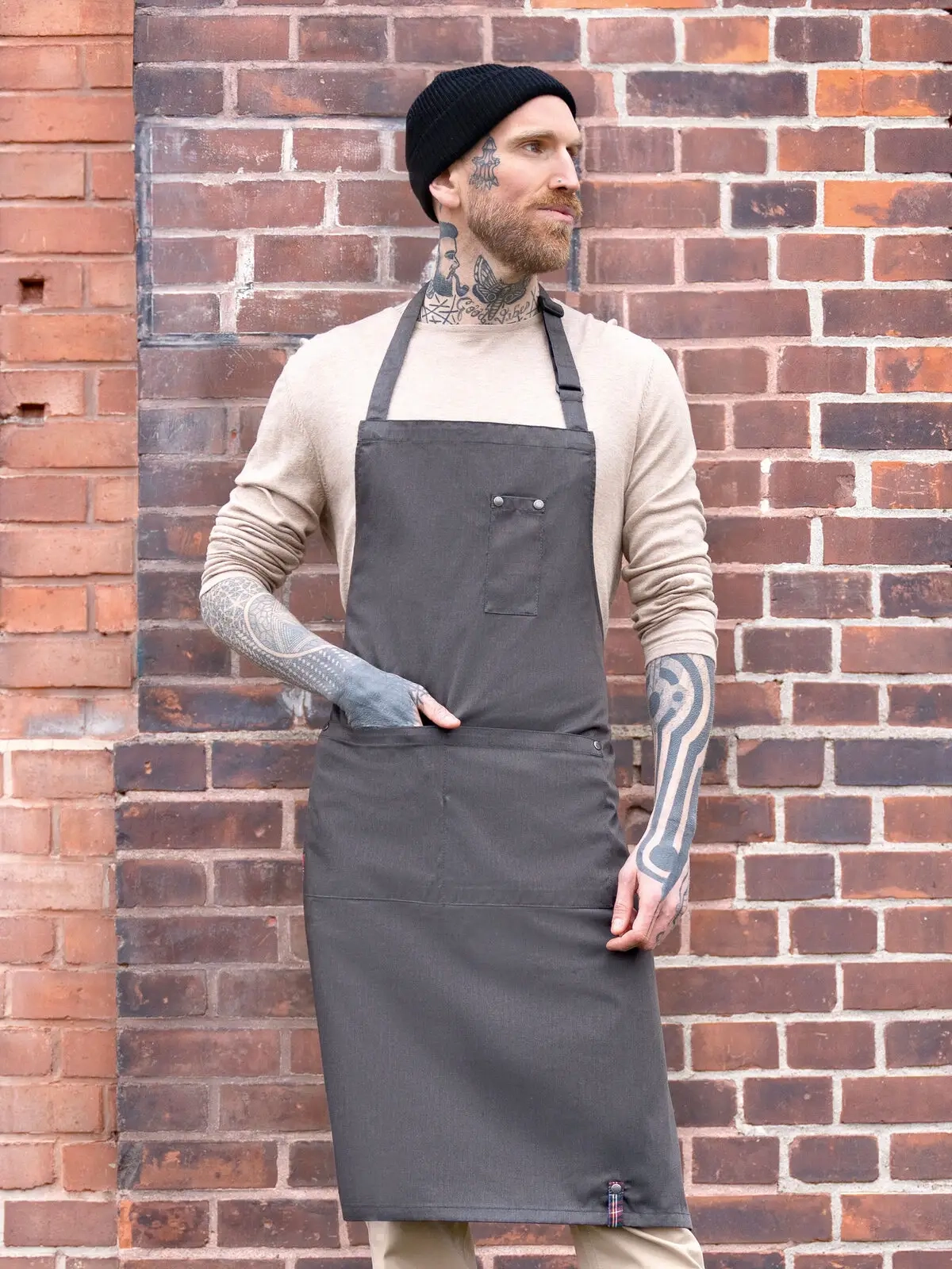 Immagine Grembiule con pettorina stile denim ROCK CHEF®-Stage2