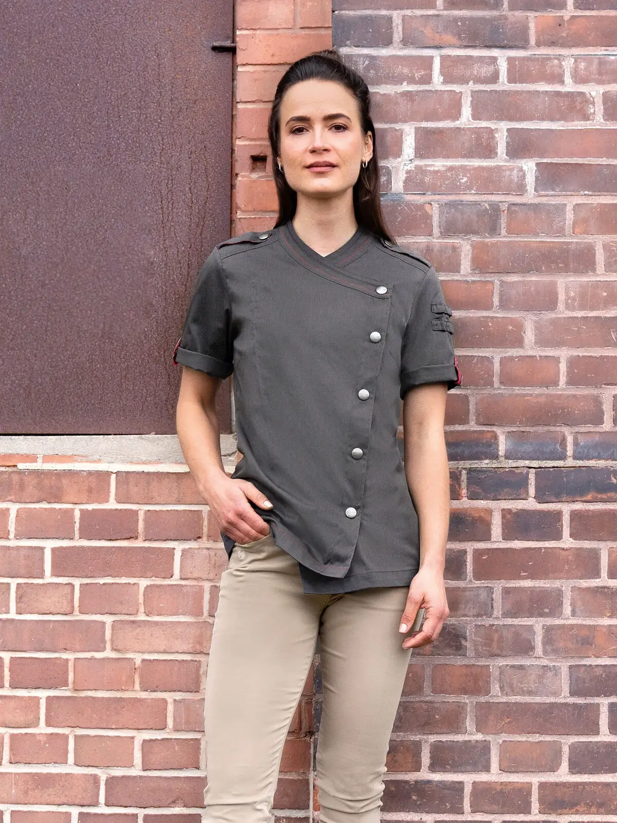 Immagine Giacca da cuoco da donna a maniche corte ROCK CHEF®-Stage2