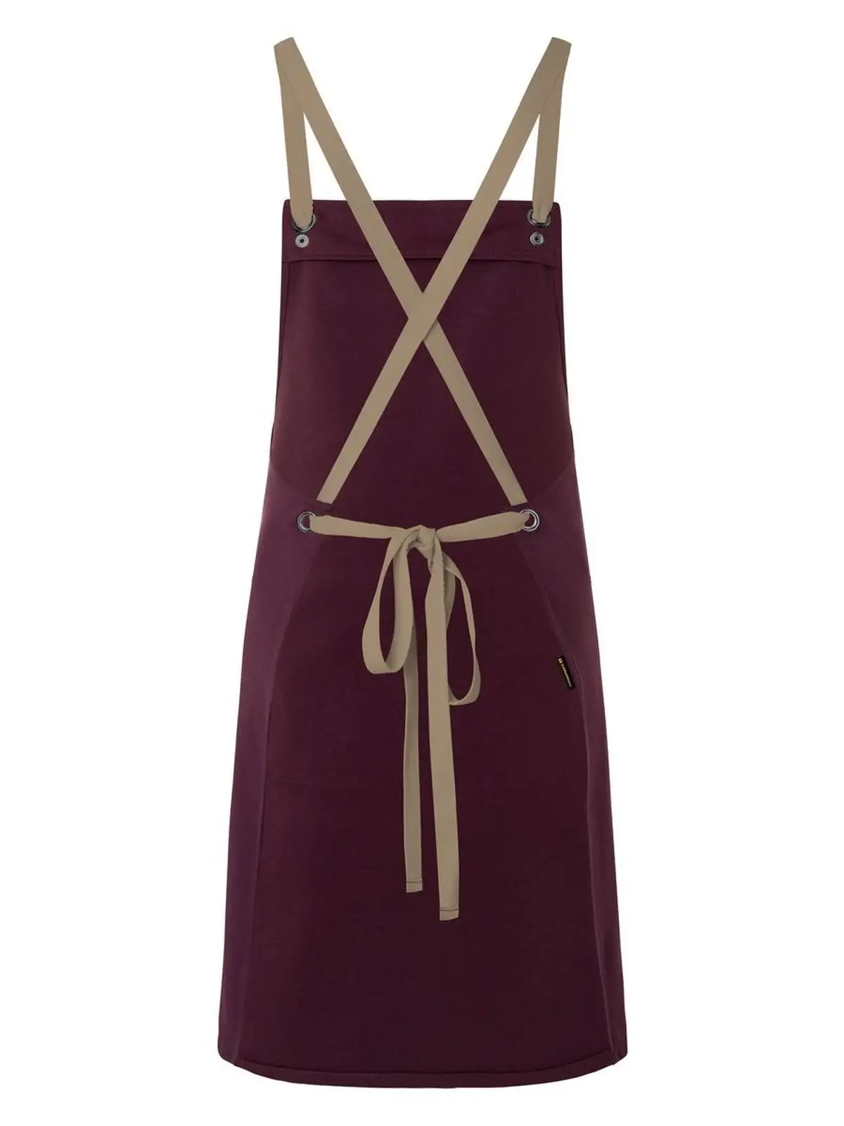 Immagine Bib Apron With Crossed Ribbons And Big Pocket