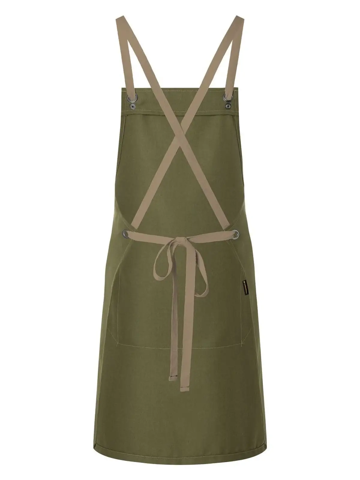 Immagine Bib Apron With Crossed Ribbons And Big Pocket