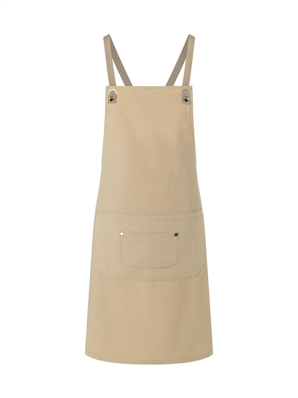 Immagine Bib Apron With Crossed Ribbons And Big Pocket