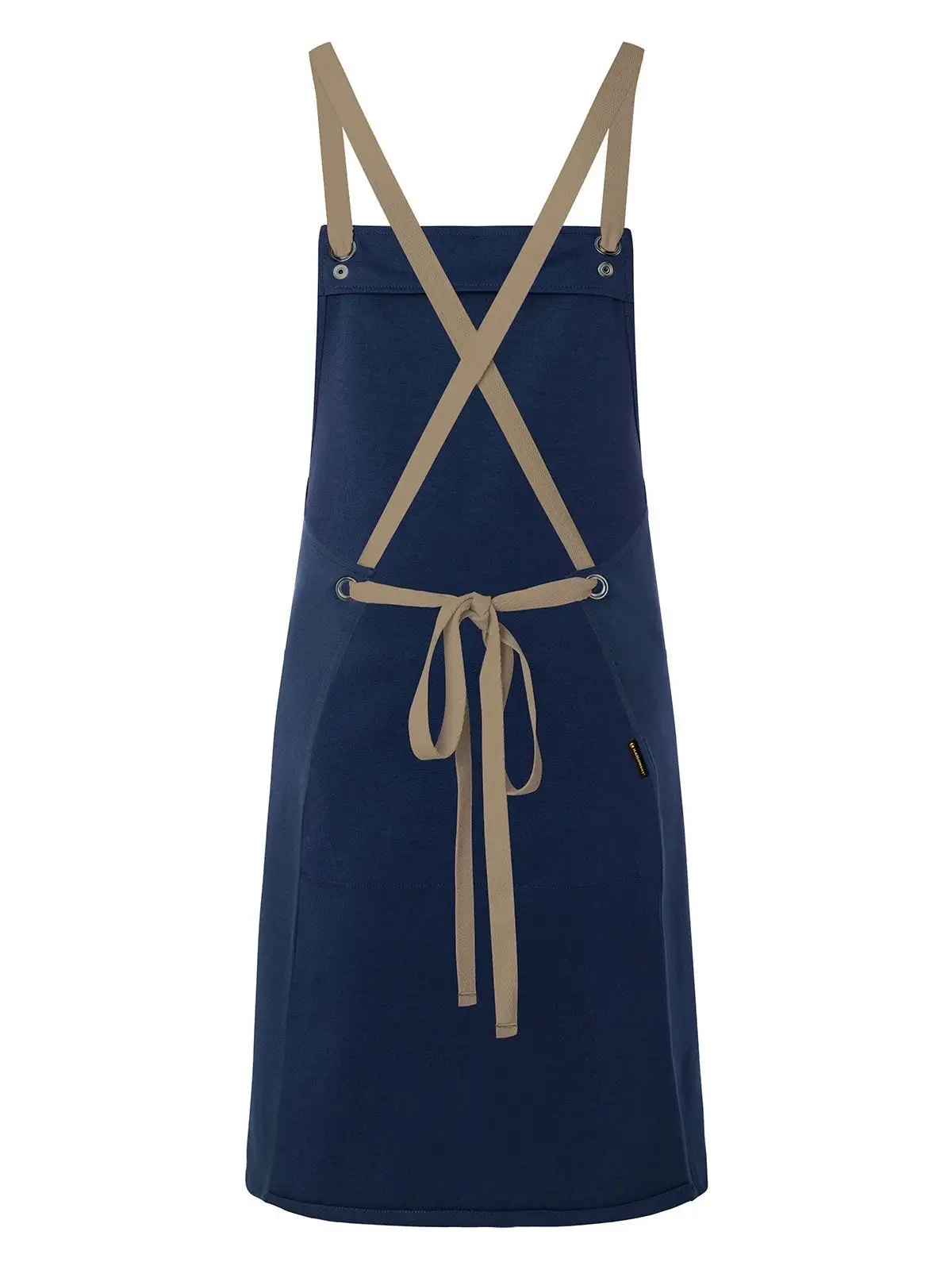 Immagine Bib Apron With Crossed Ribbons And Big Pocket