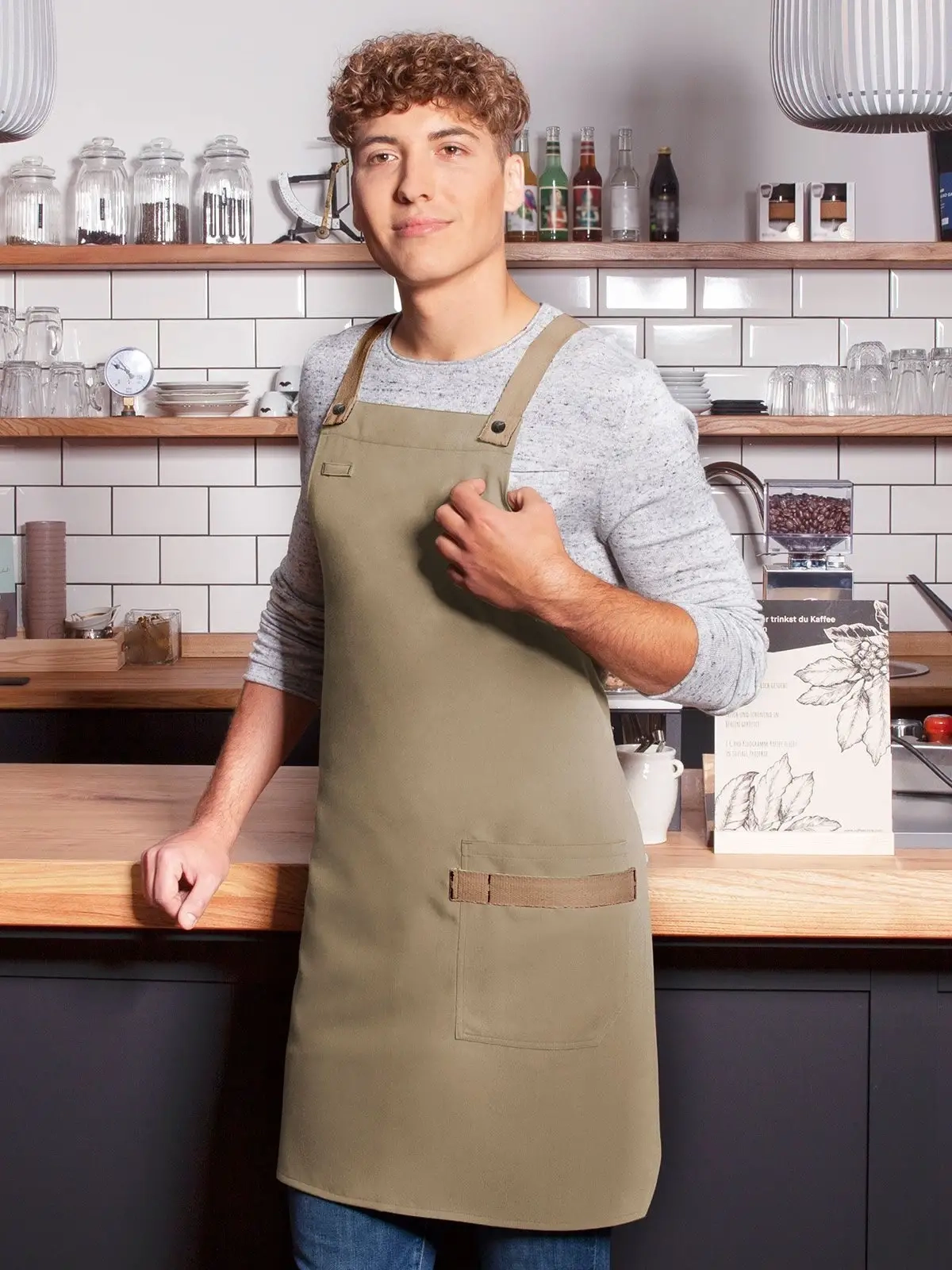 Immagine Bib Apron With Crossed Ribbons