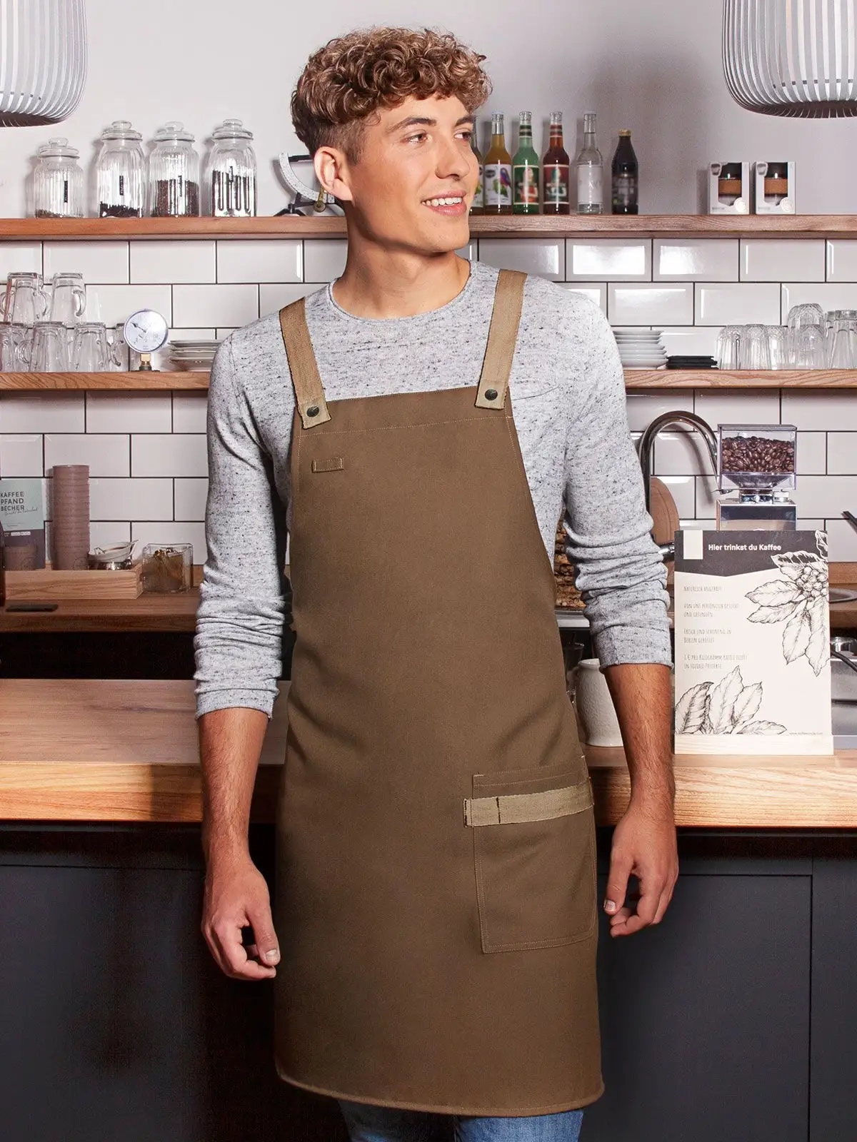 Immagine Bib Apron With Crossed Ribbons