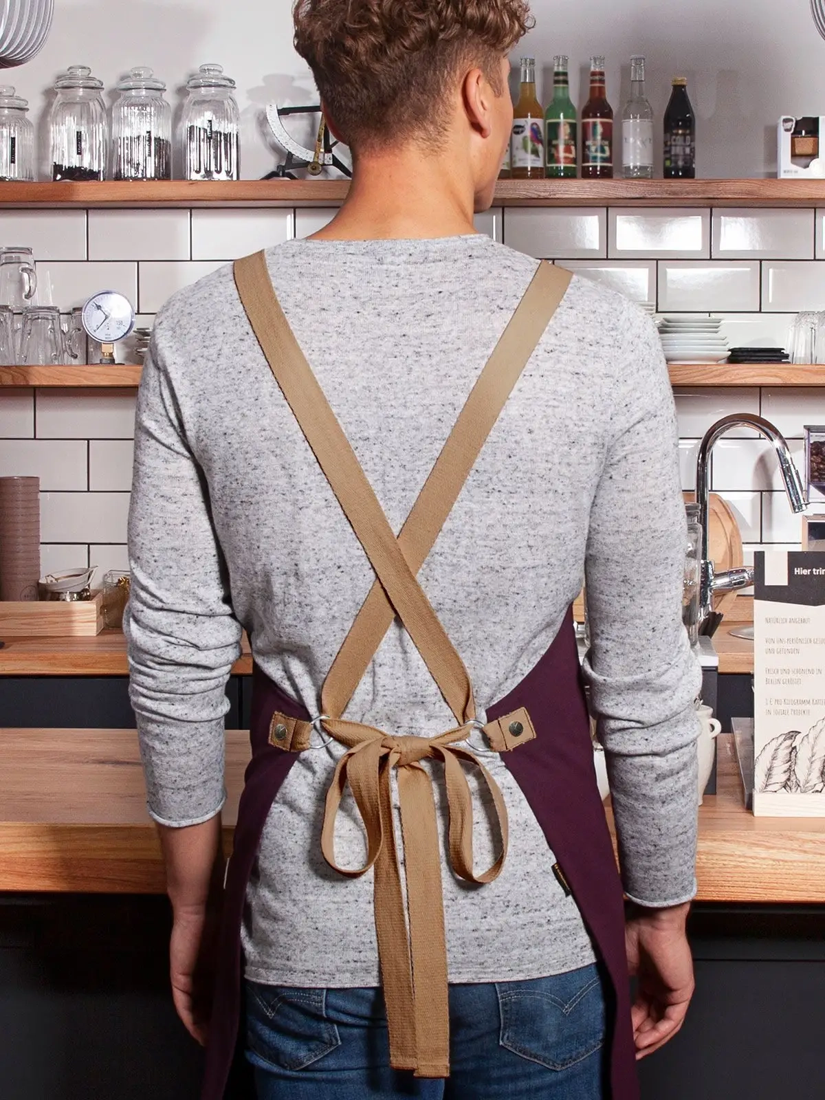Immagine Bib Apron With Crossed Ribbons