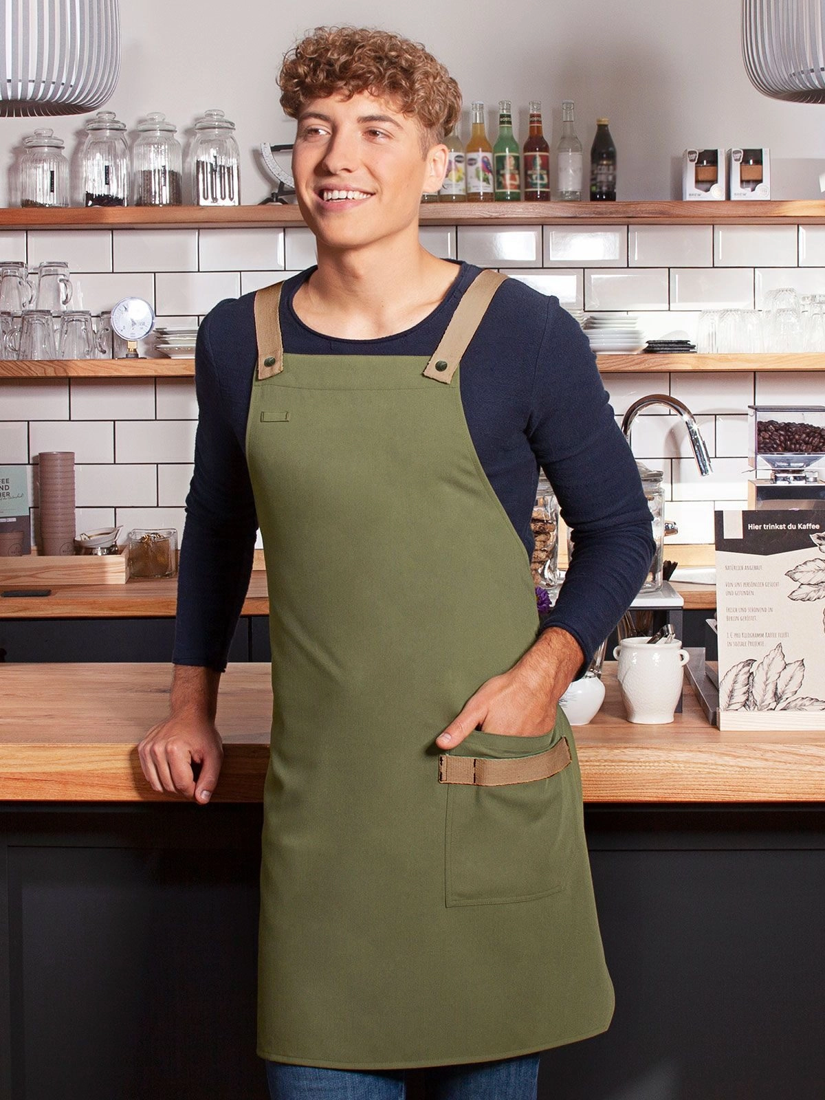 Immagine Bib Apron With Crossed Ribbons